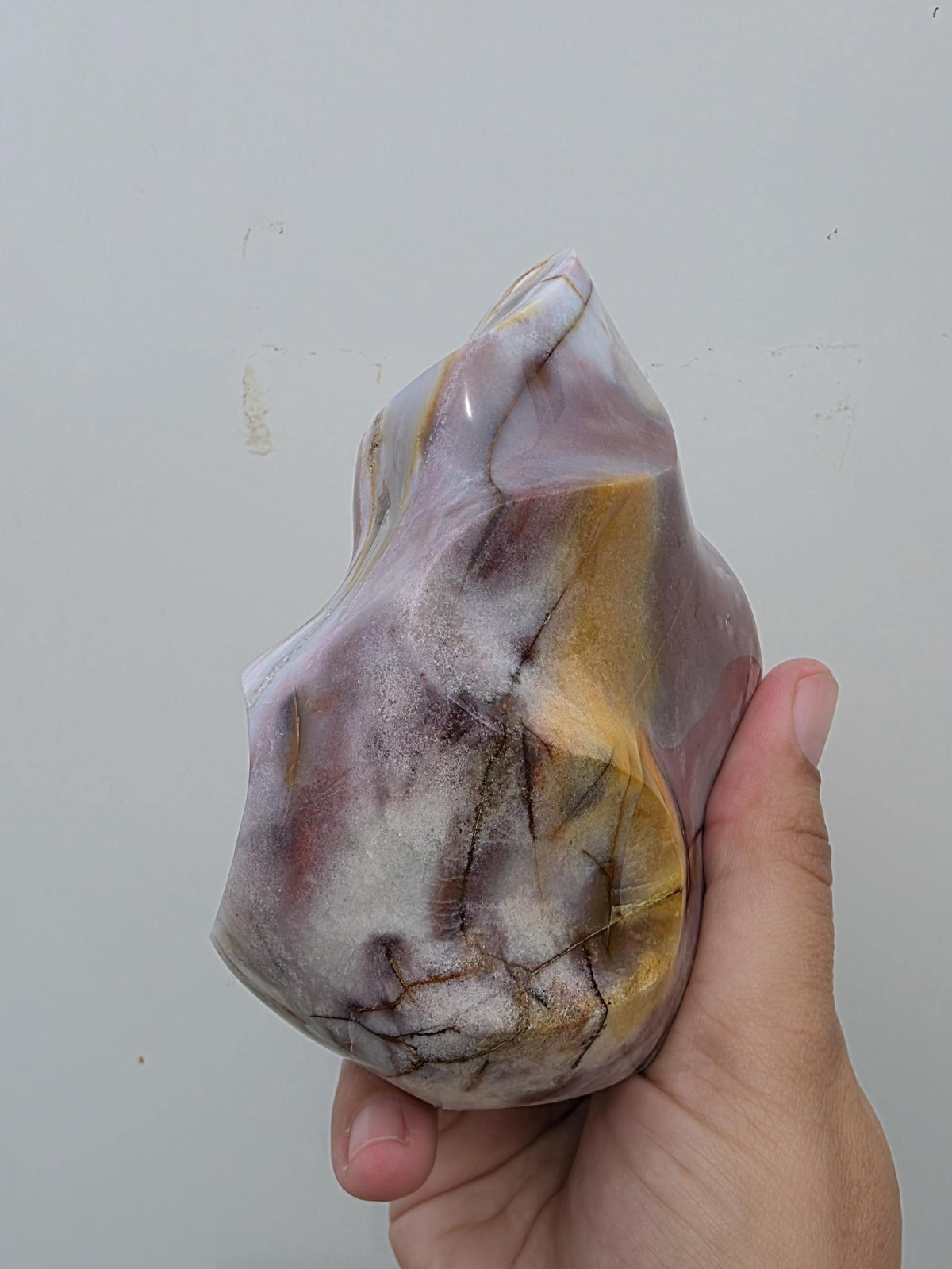 Large Polished Ocean Jasper flame carving