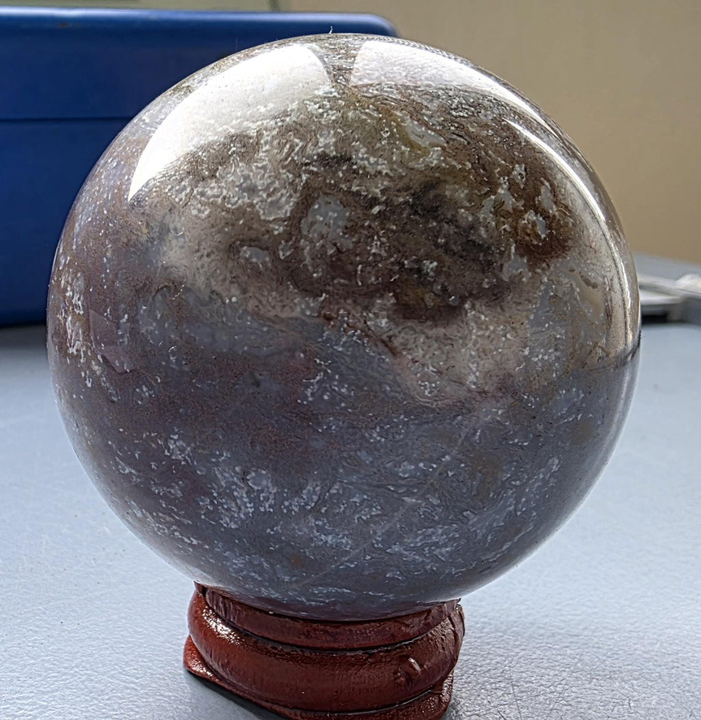 Ocean Jasper "seafoam" pattern sphere