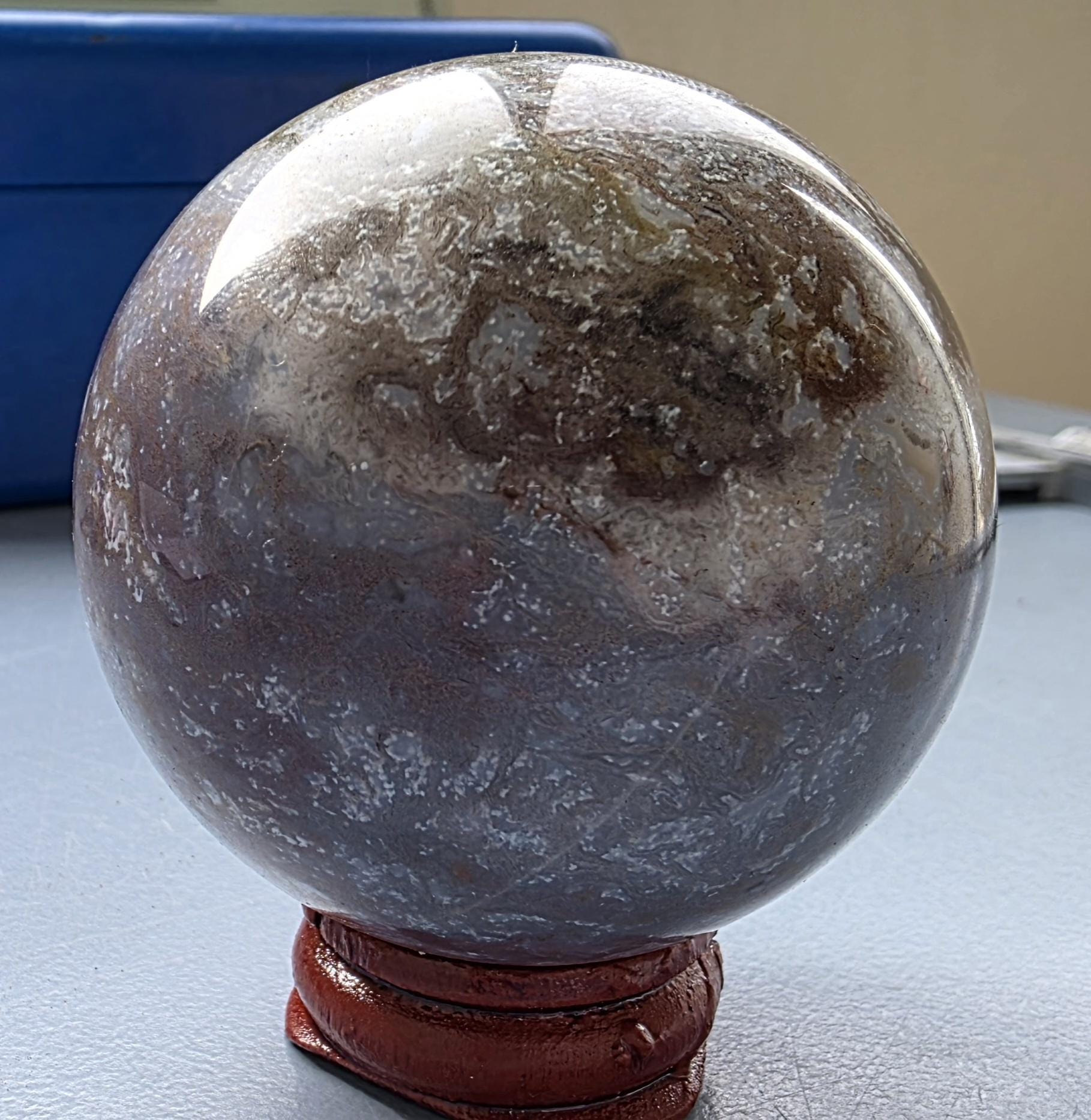 Ocean Jasper "seafoam" pattern sphere