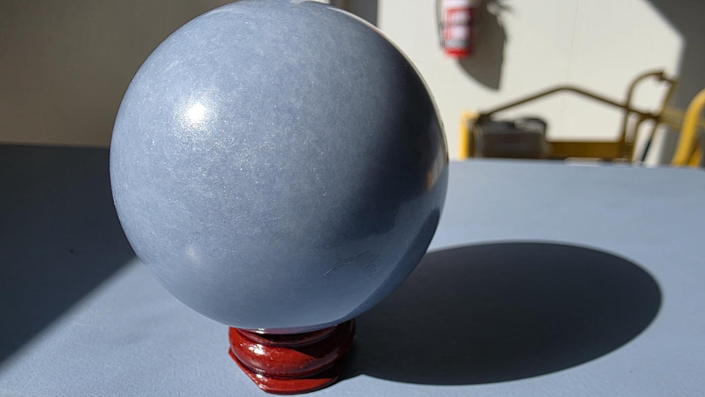 Puruvian Angelite Sphere ~ Blue Anhydrite