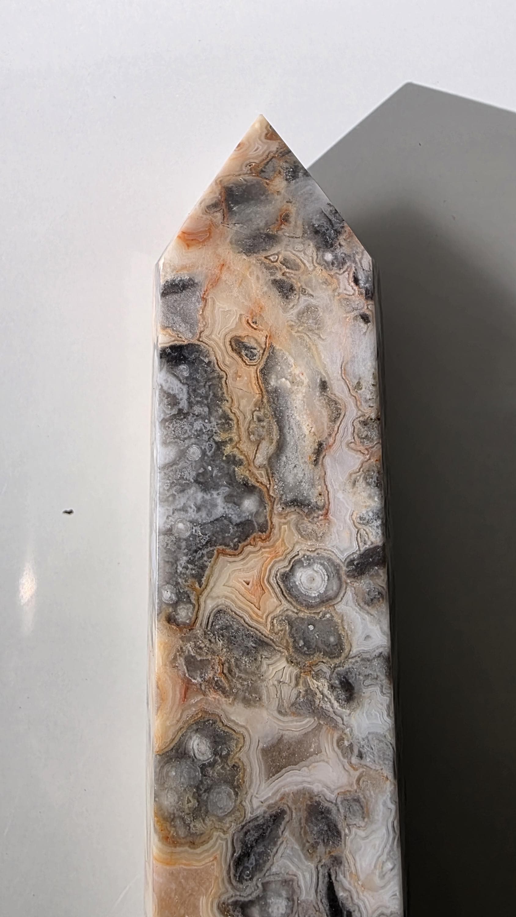 Mexican Crazy Lace Agate Tower