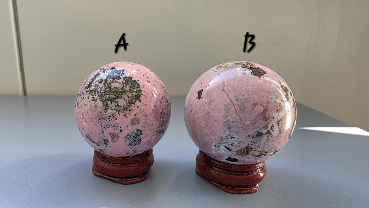 Puruvian Rhodonite Spheres