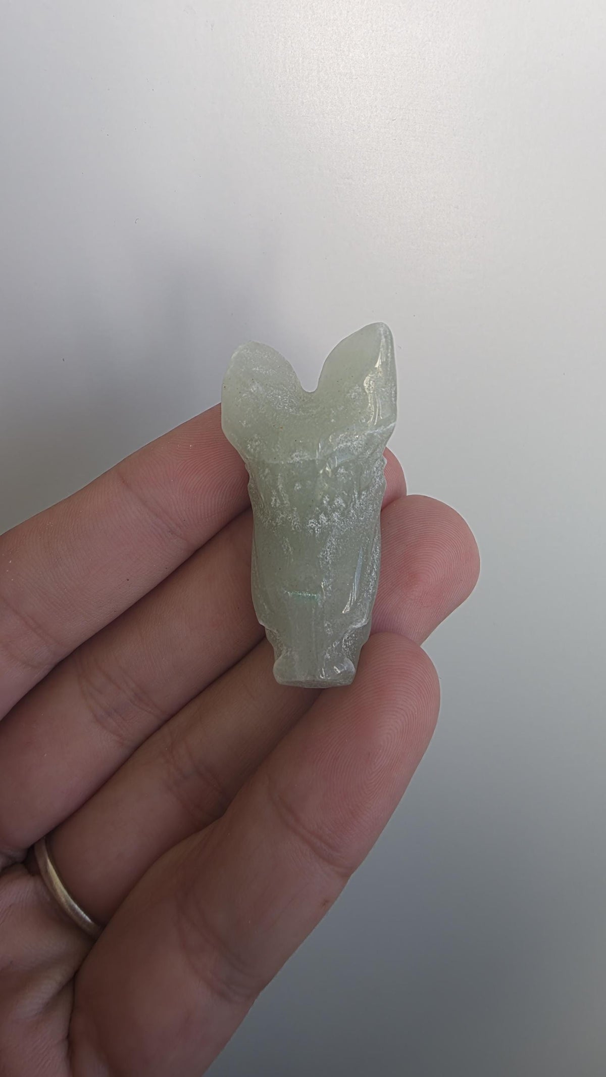 Small Crystal Bat Carvings ~ Rose Quartz ~ Green Aventurine ~ Tree Agate