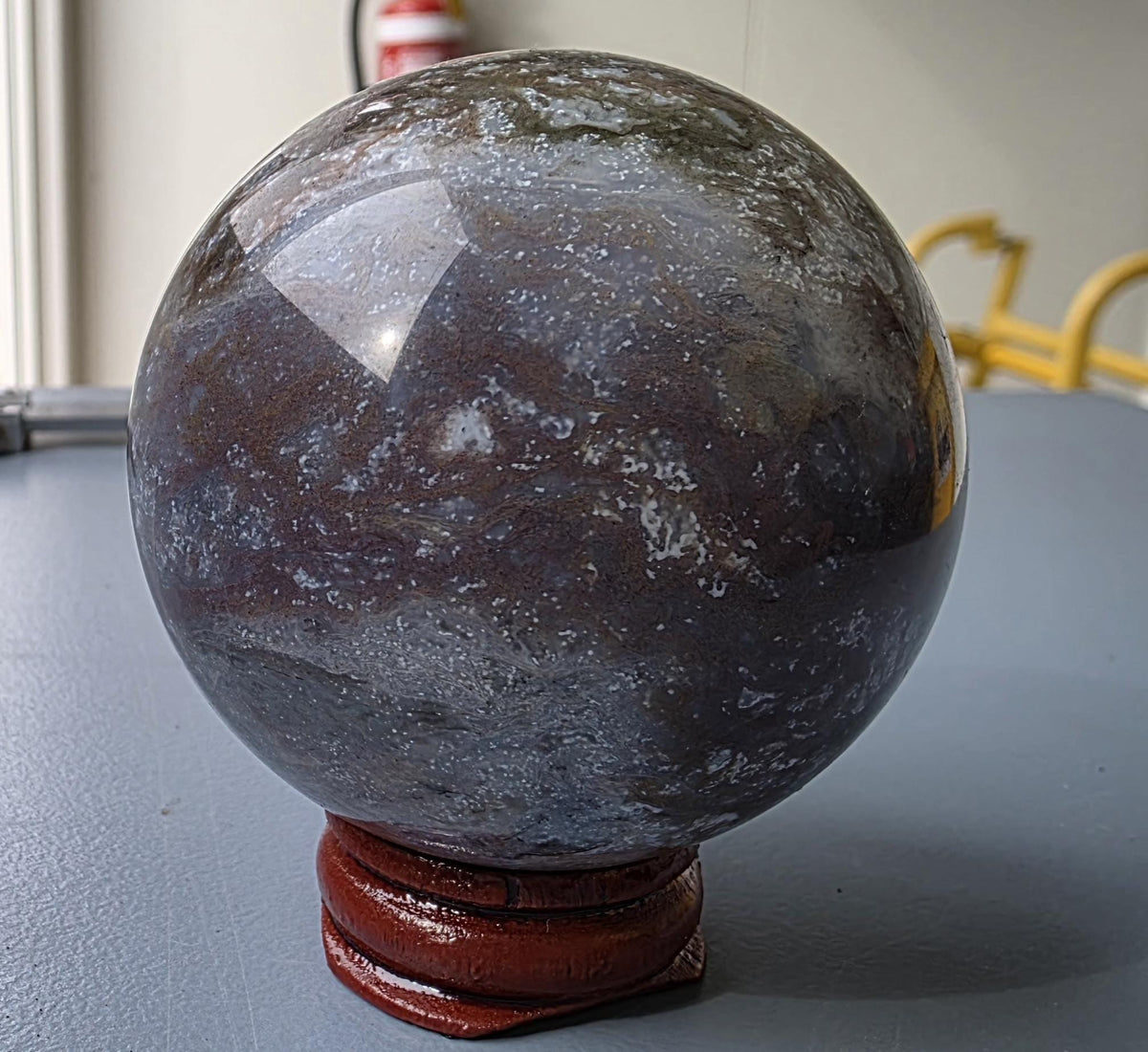 Ocean Jasper "seafoam" pattern sphere