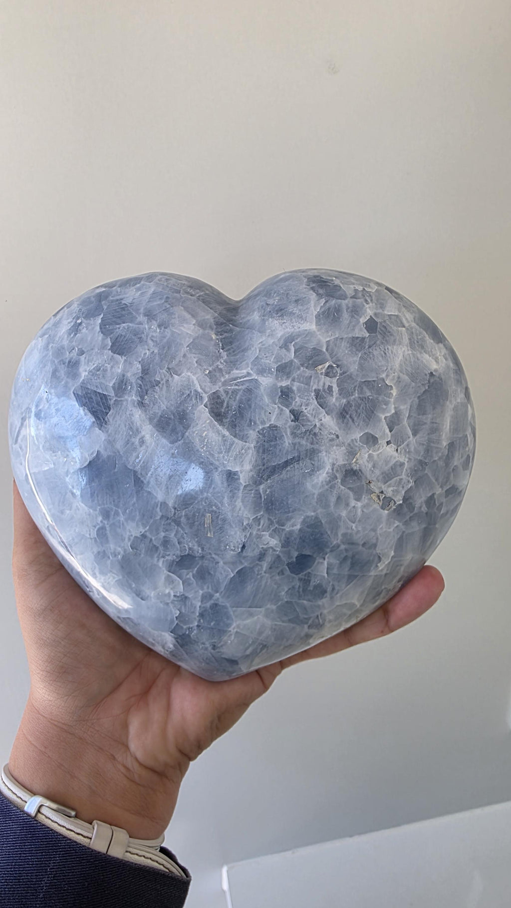 XL Statement Blue Calcite Heart ~ 2.9kgs