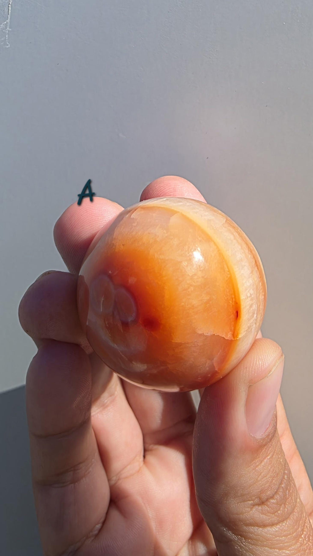 Polished Carnelian Crystal Egg