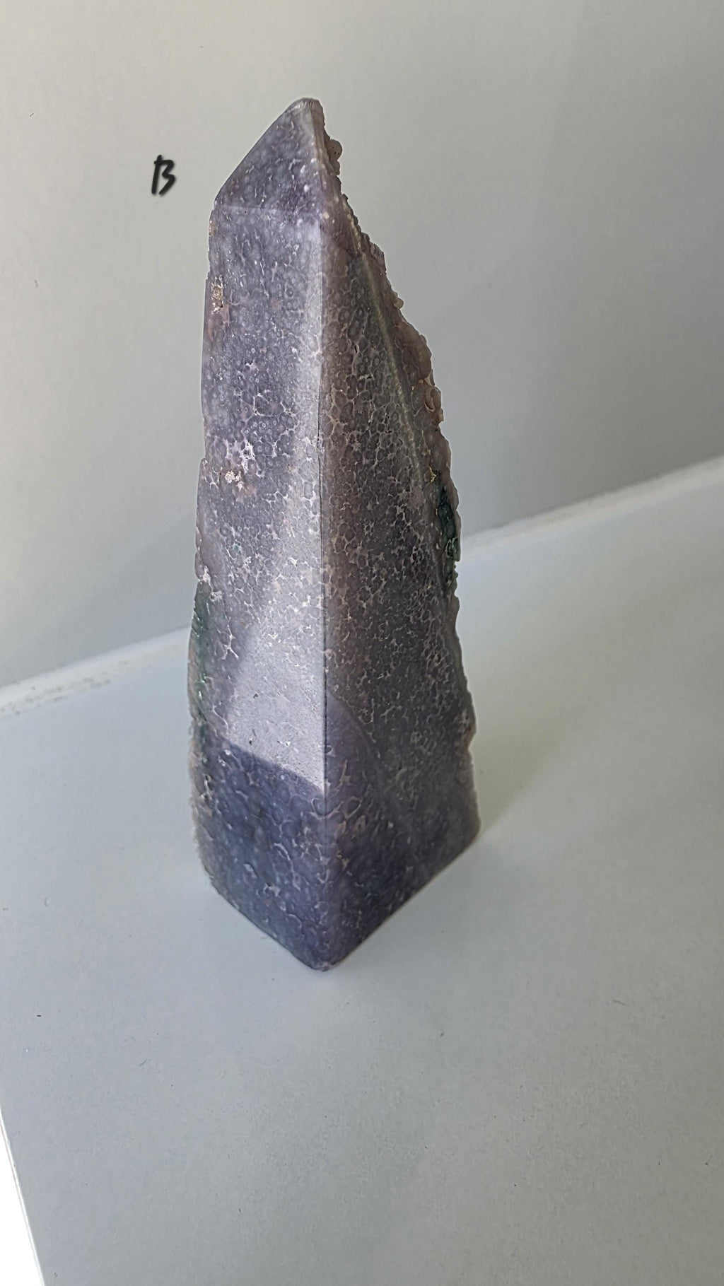 Polished Grape Agate Points: Botryoidal Chalcedony Towers (9.5-10cm)