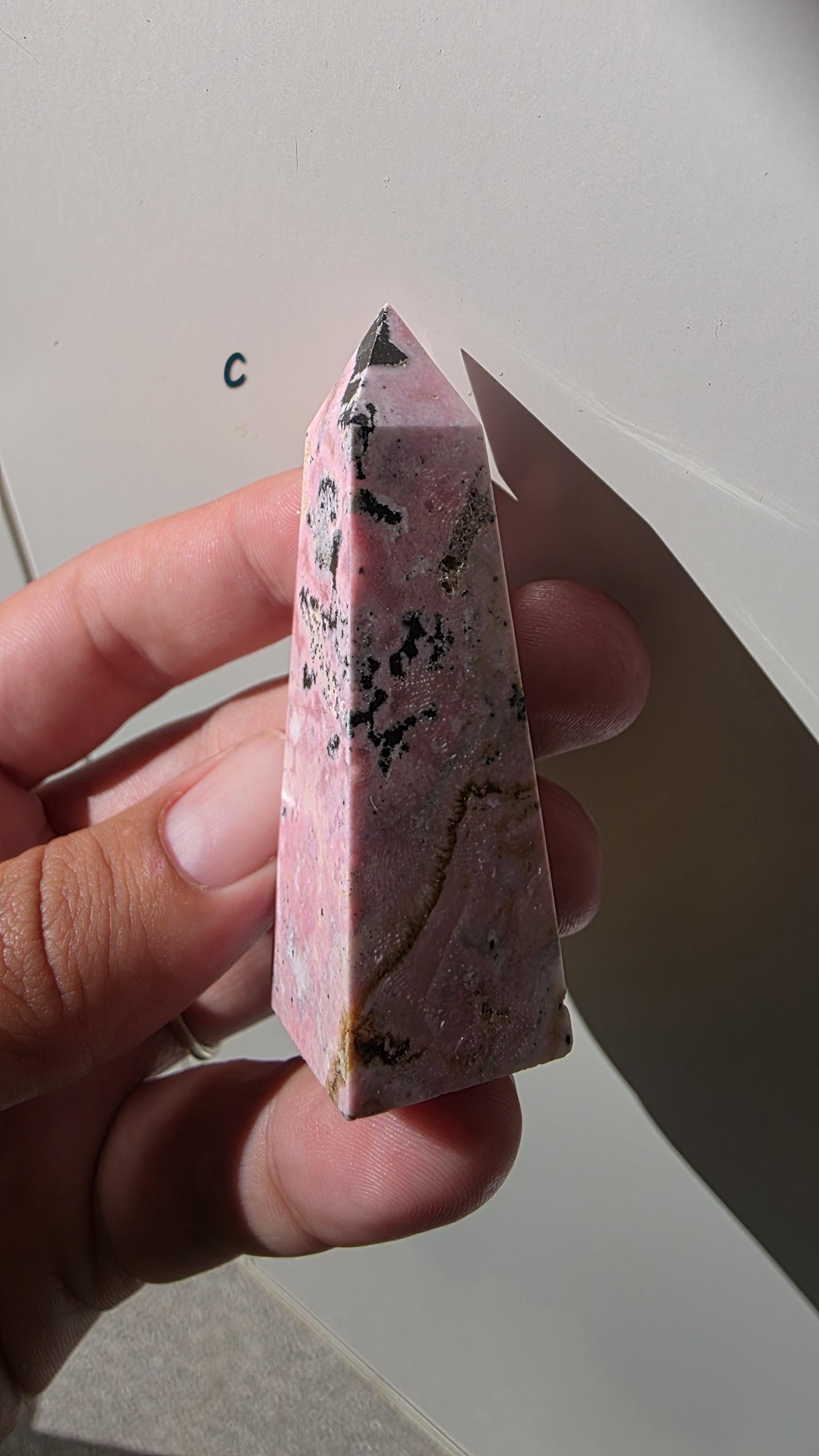 Puruvian Rhodonite Points - Bubblegum Rhodonite - Hand Carved in Peru