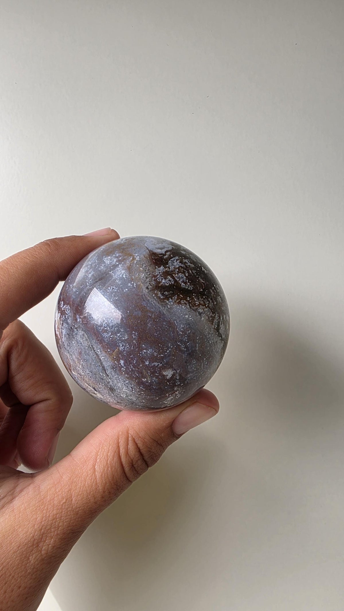 Ocean Jasper "seafoam" pattern sphere