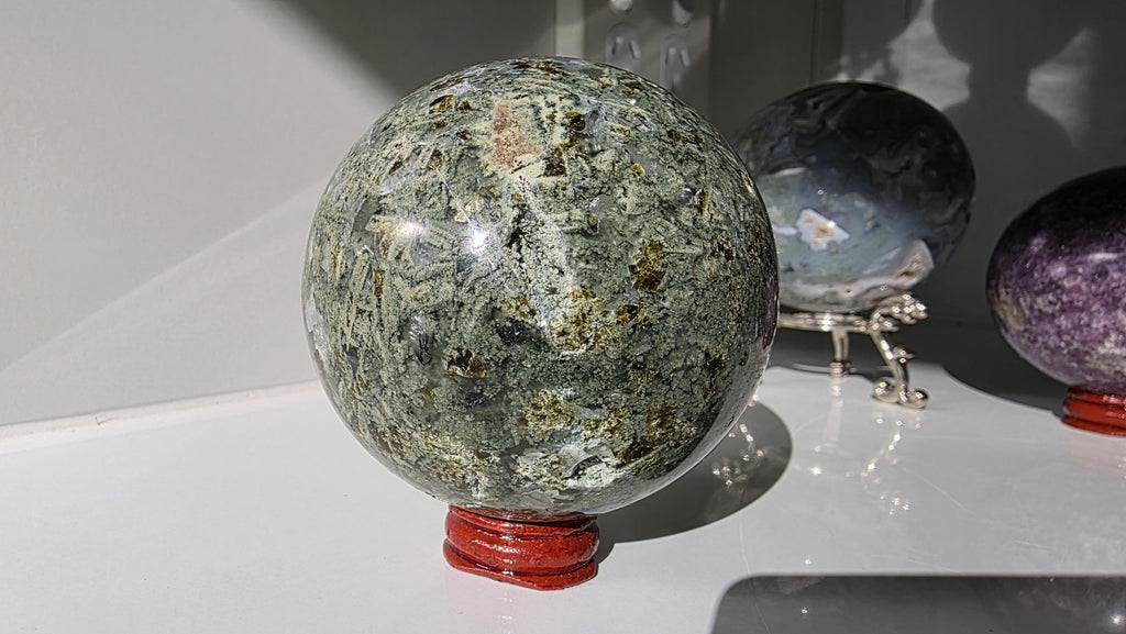 Large Prehnite Sphere
