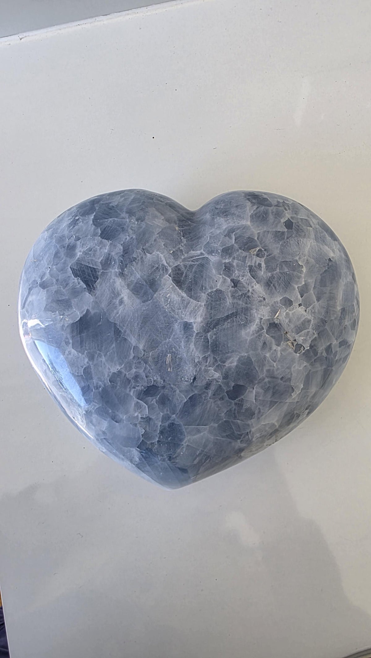 XL Statement Blue Calcite Heart ~ 2.9kgs