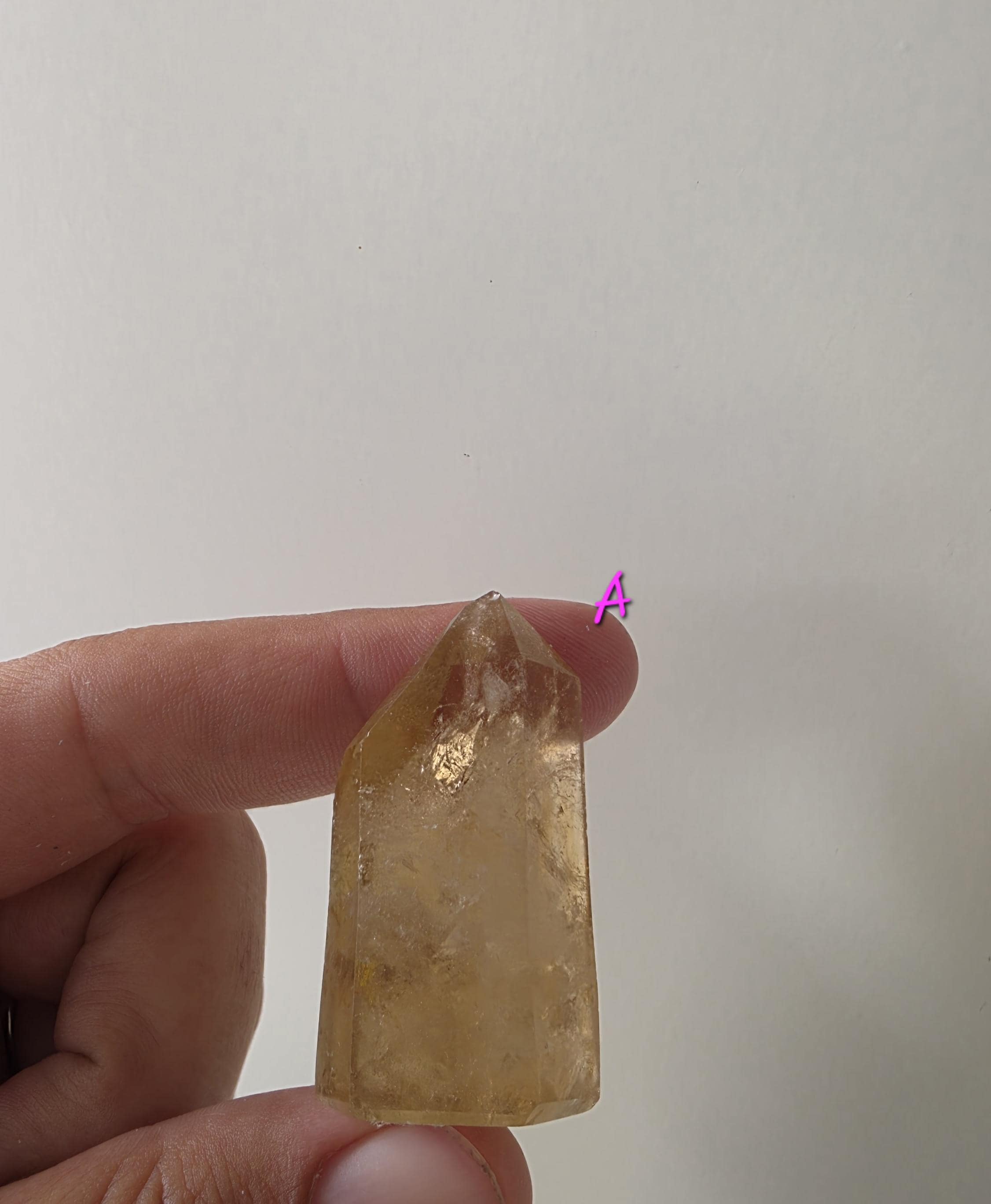 Polished natural citrine small points