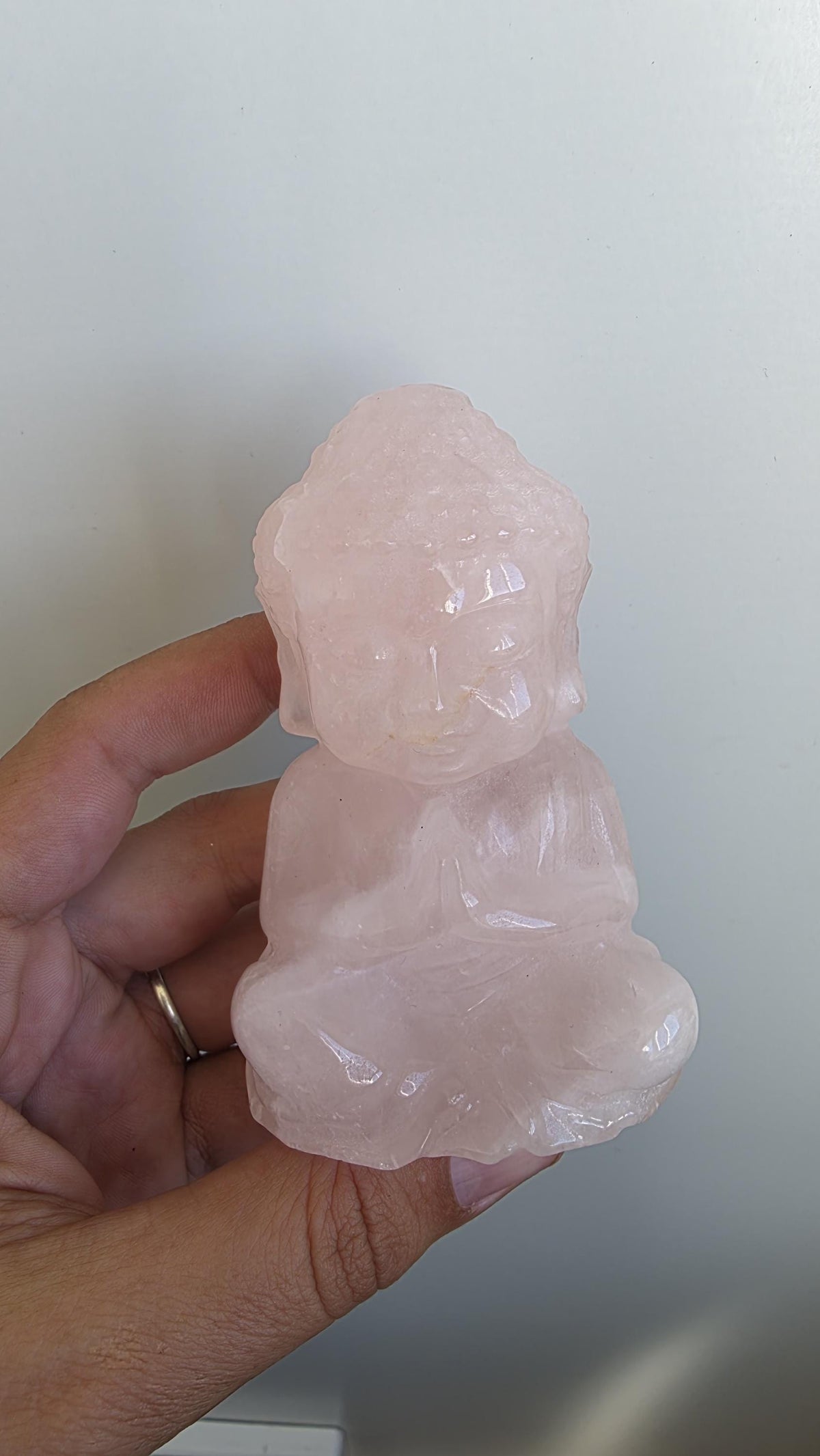 Rose Quartz Carved Baby Buddas