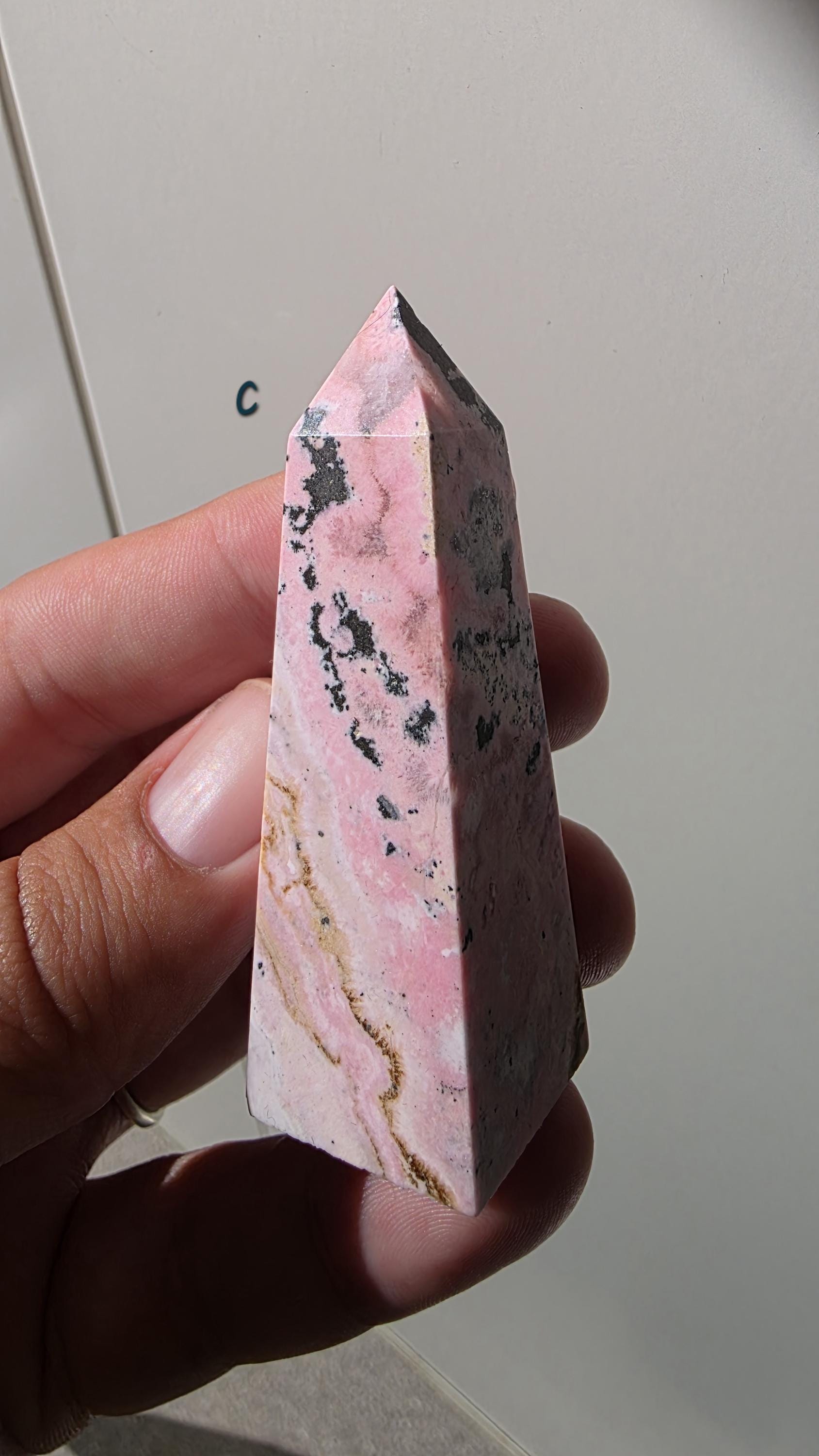 Puruvian Rhodonite Points - Bubblegum Rhodonite - Hand Carved in Peru