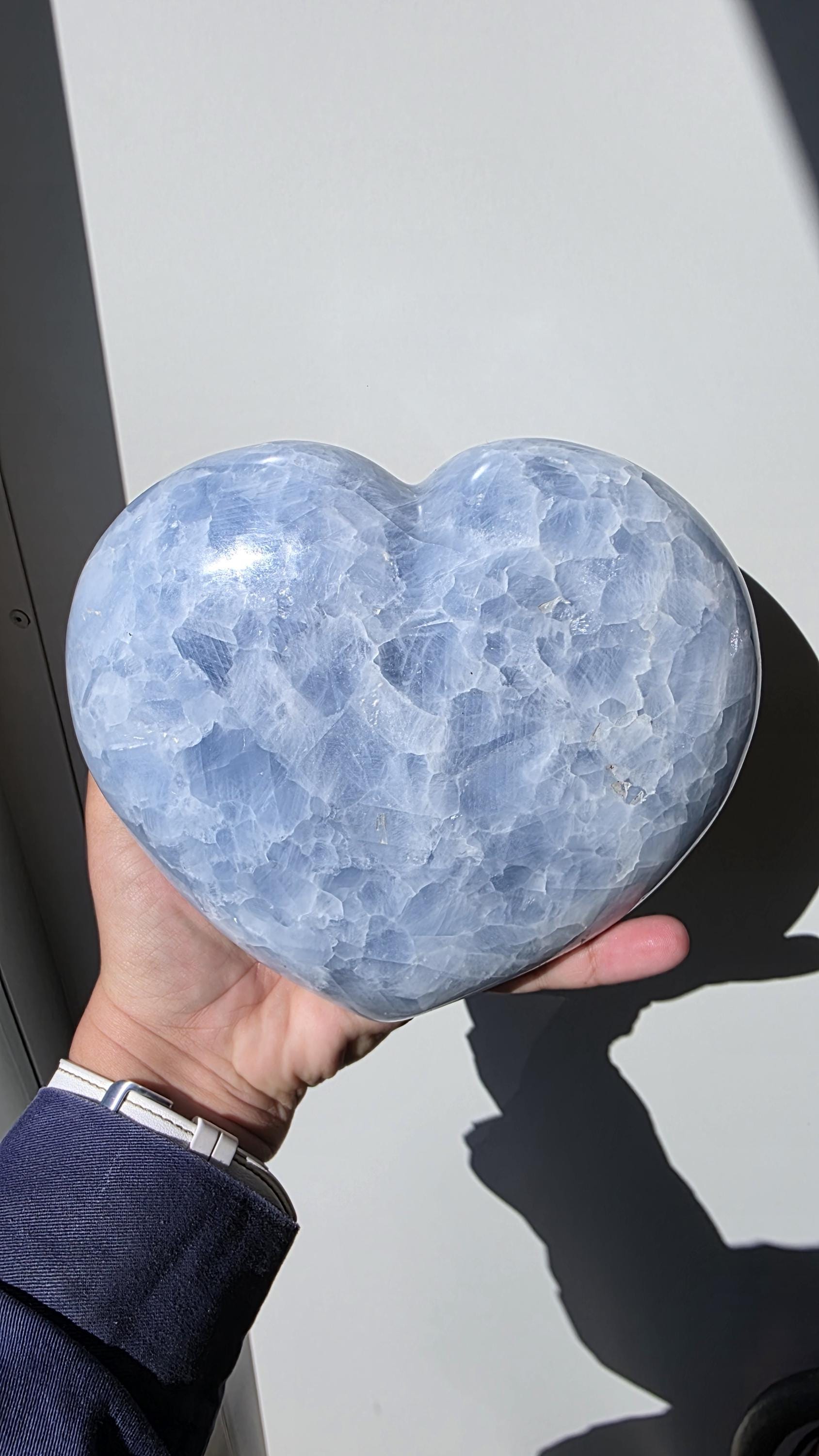XL Statement Blue Calcite Heart ~ 2.9kgs