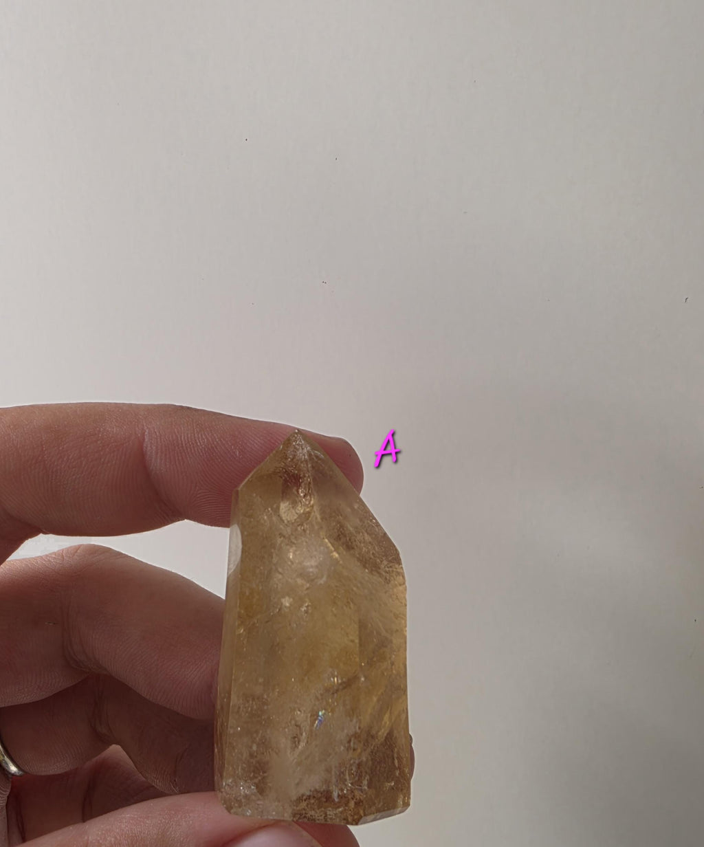 Polished natural citrine small points