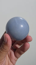Puruvian Angelite Sphere ~ Blue Anhydrite