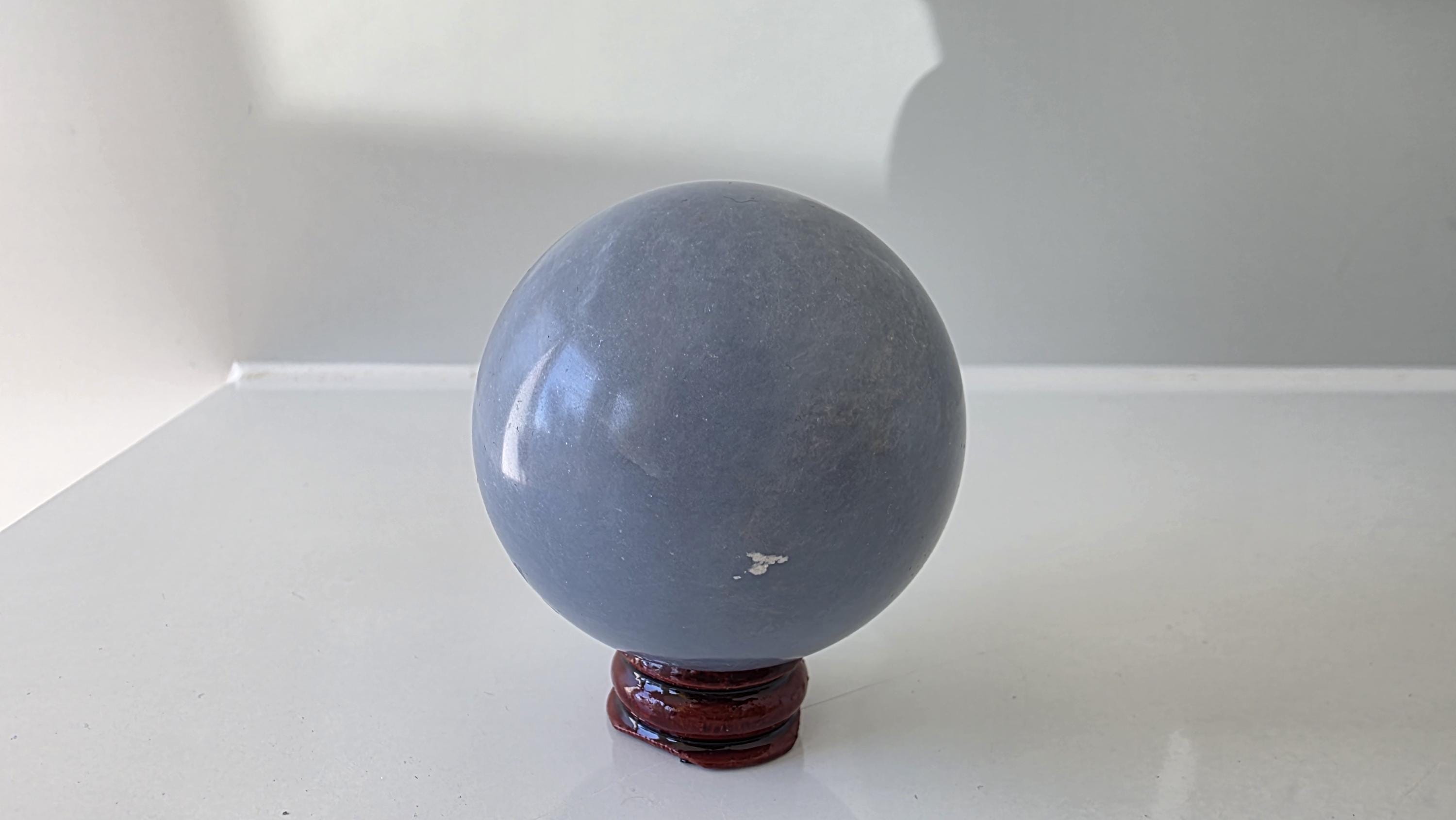 Puruvian Angelite Sphere ~ Blue Anhydrite