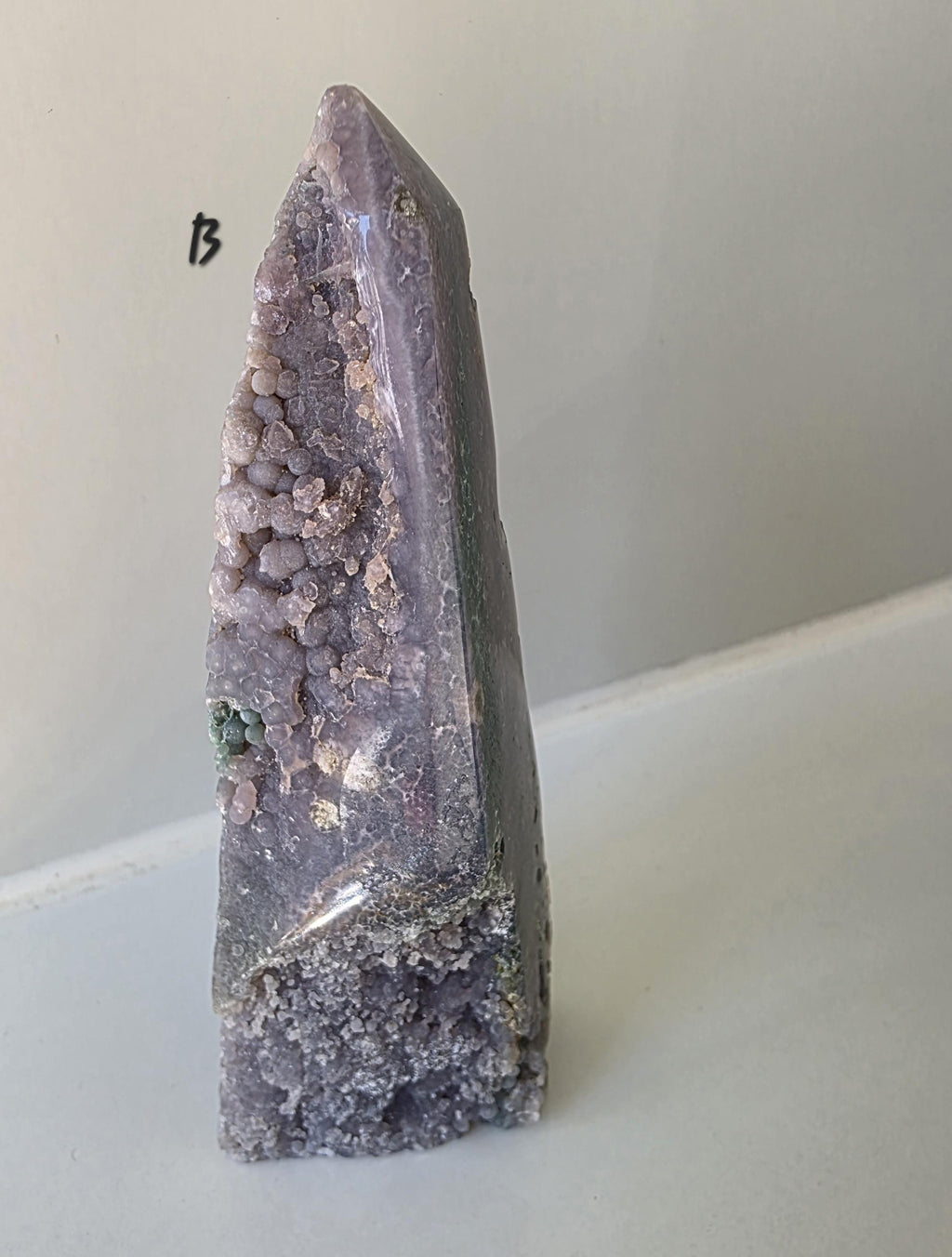 Polished Grape Agate Points: Botryoidal Chalcedony Towers (9.5-10cm)