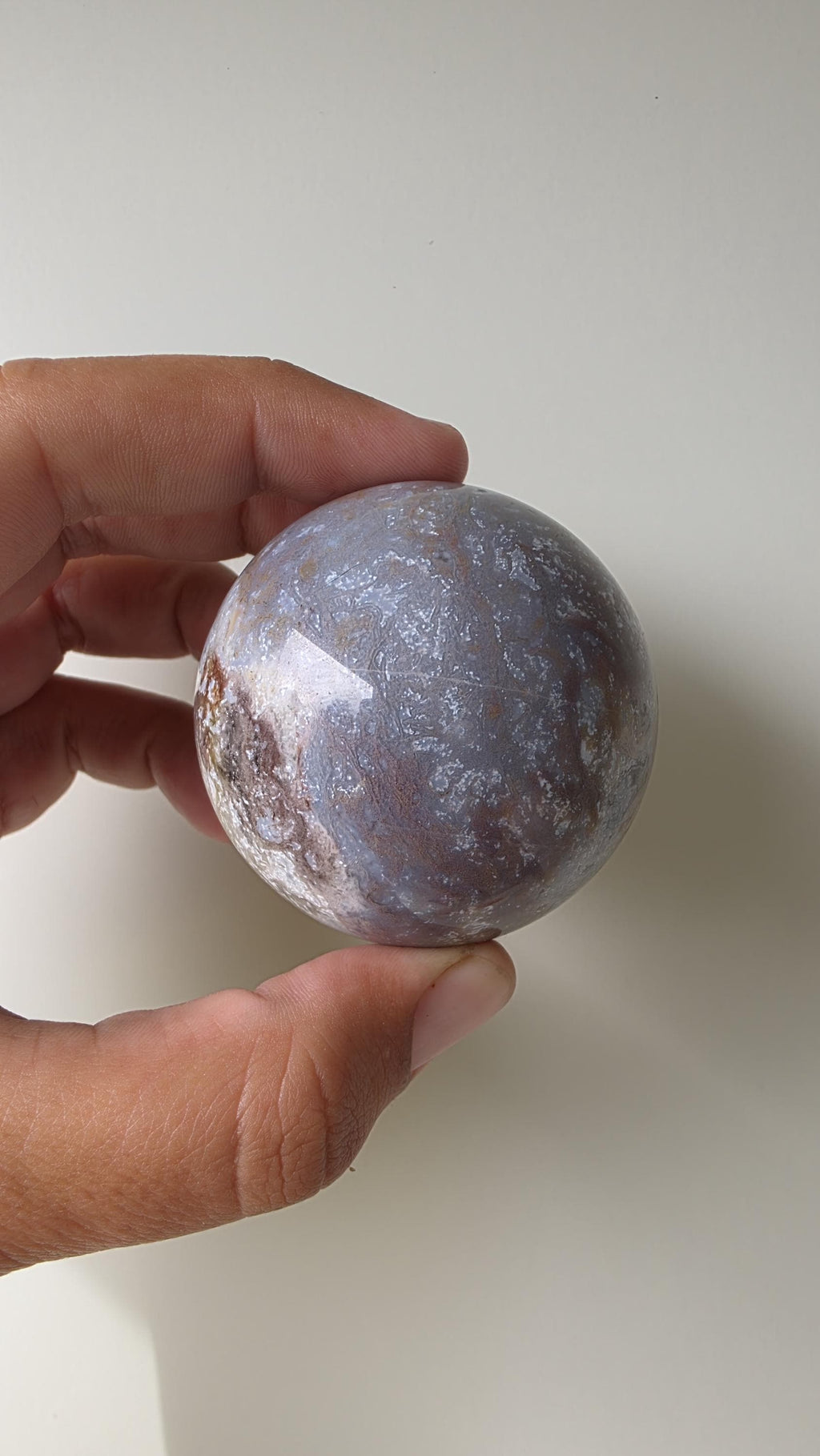 Ocean Jasper "seafoam" pattern sphere