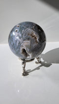 Large Moss Agate Druzy Sphere
