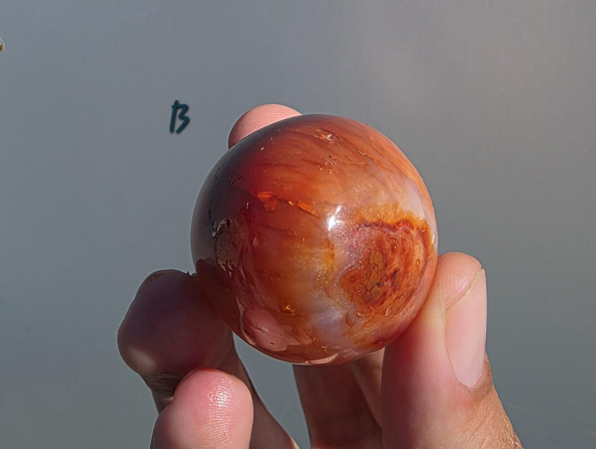 Polished Carnelian Crystal Egg
