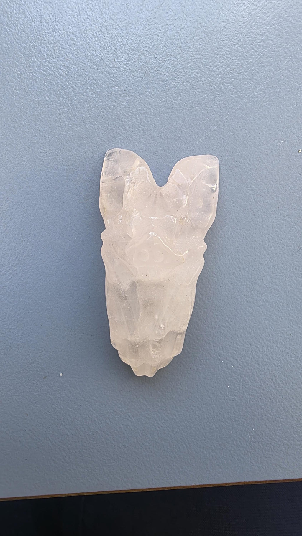 Small Crystal Bat Carvings ~ Rose Quartz ~ Green Aventurine ~ Tree Agate