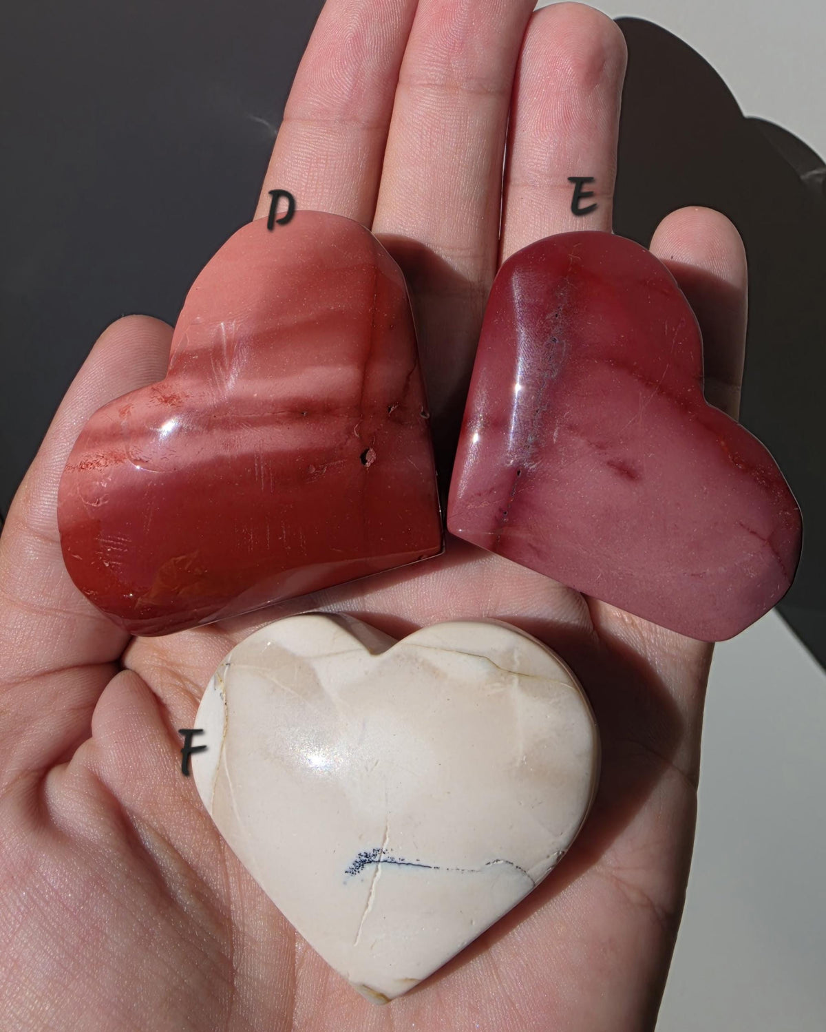 Australian Mookaite Hearts