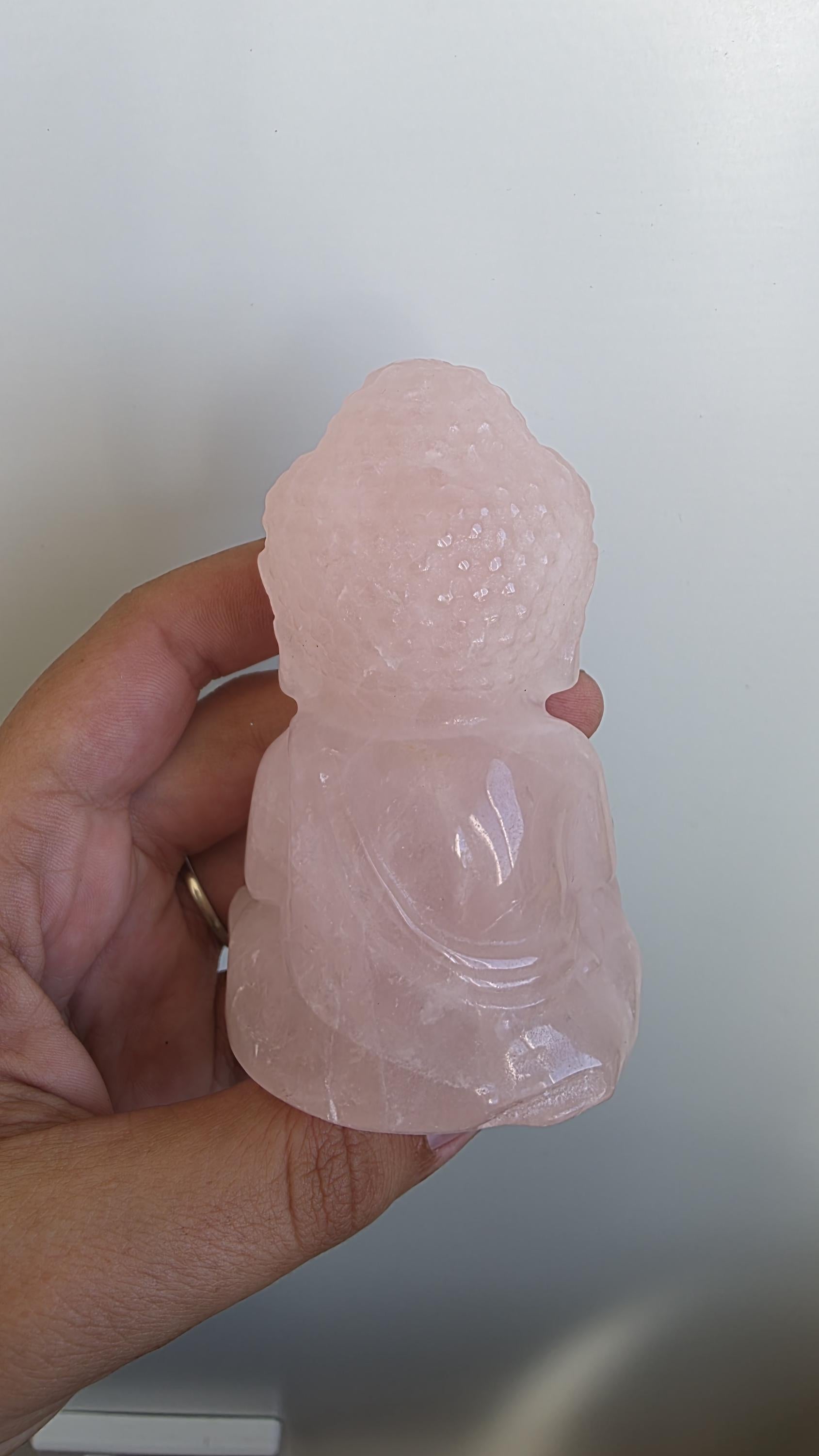 Rose Quartz Carved Baby Buddas