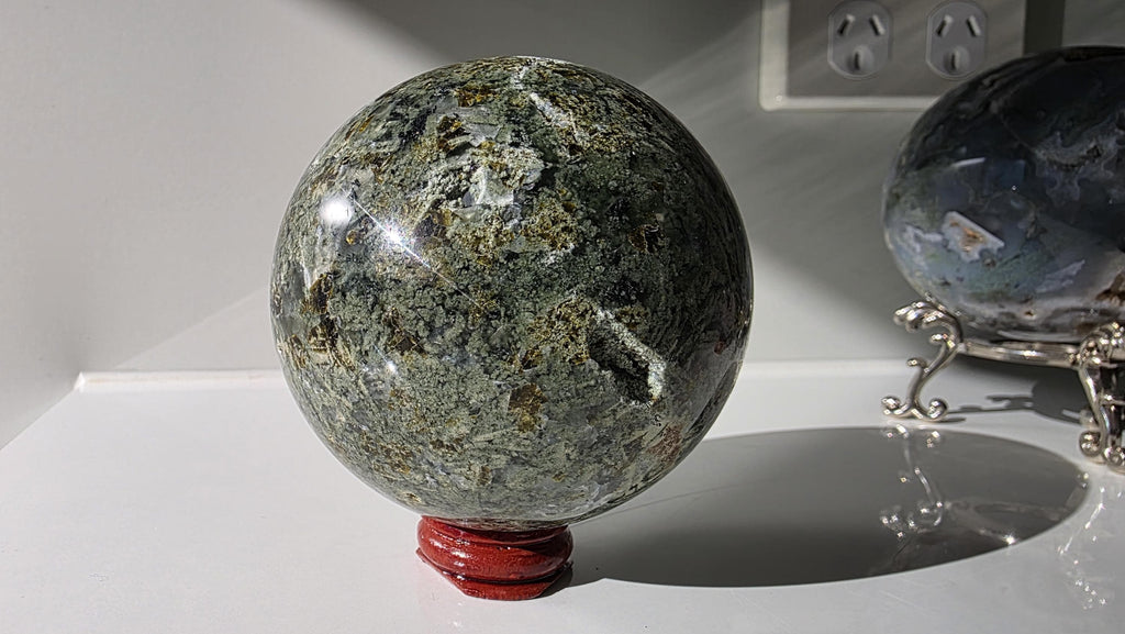 Large Prehnite Sphere