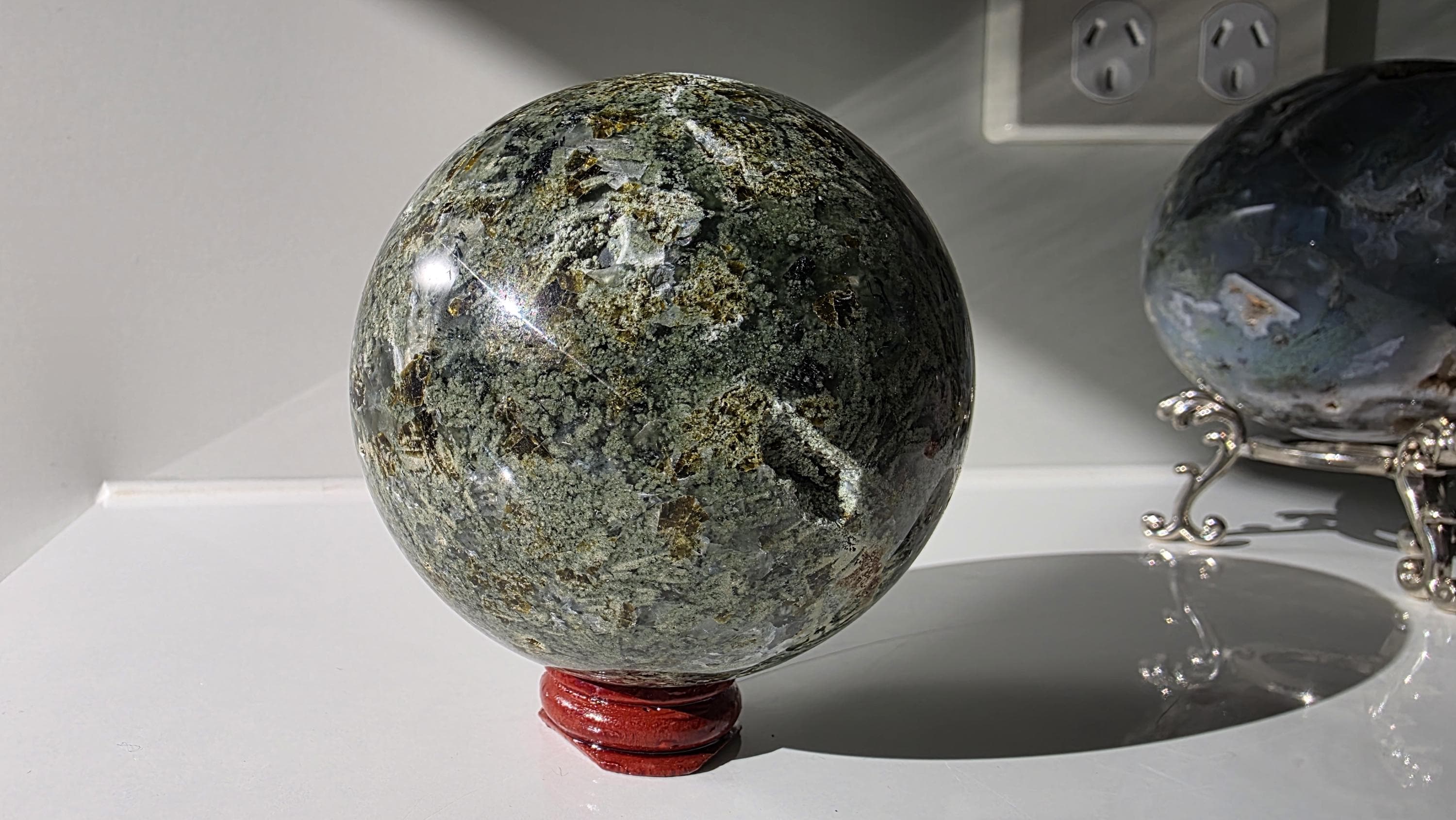 Large Prehnite Sphere