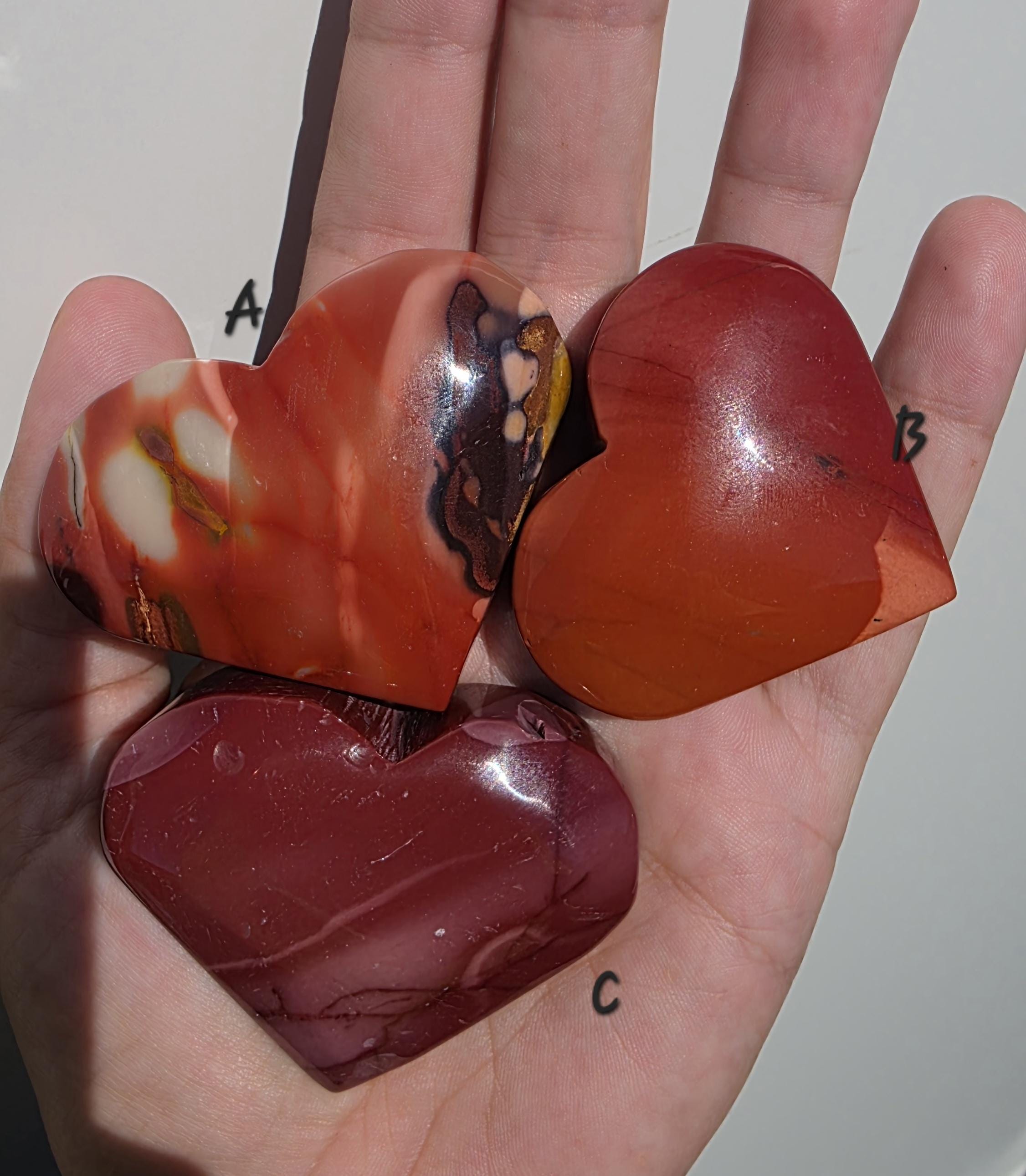 Australian Mookaite Hearts