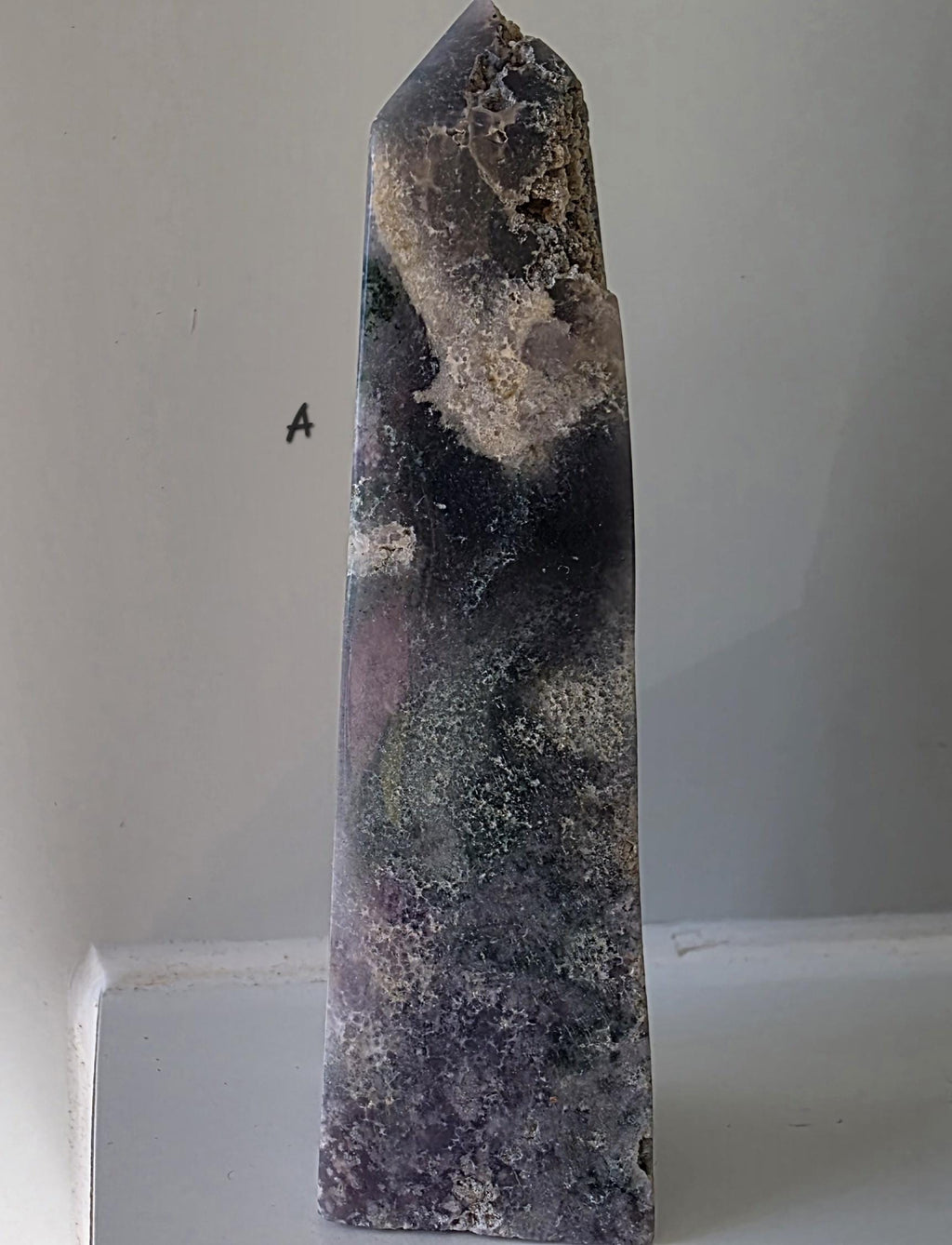 Polished Grape Agate Points: Botryoidal Chalcedony Towers (9.5-10cm)