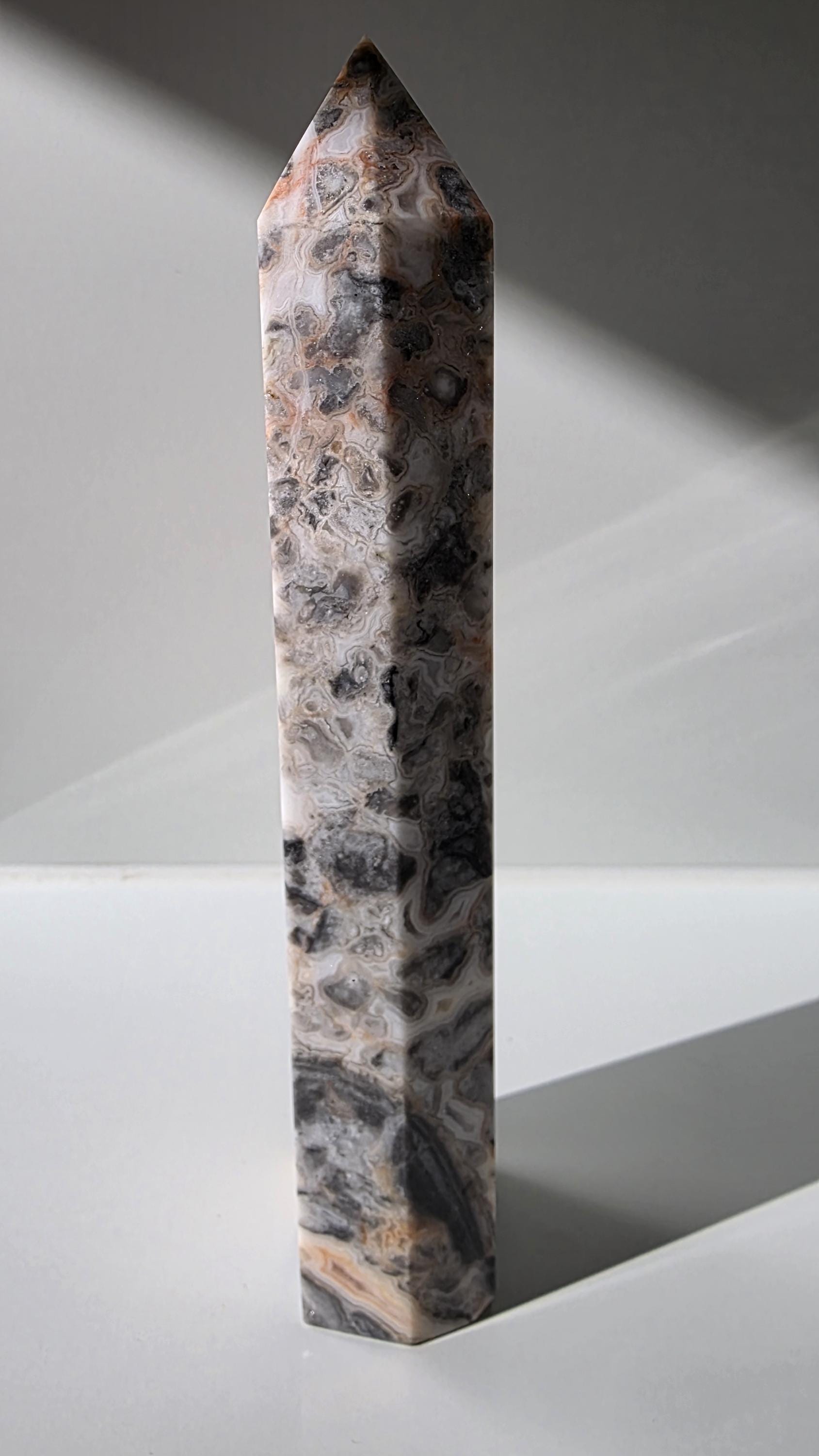 Mexican Crazy Lace Agate Tower