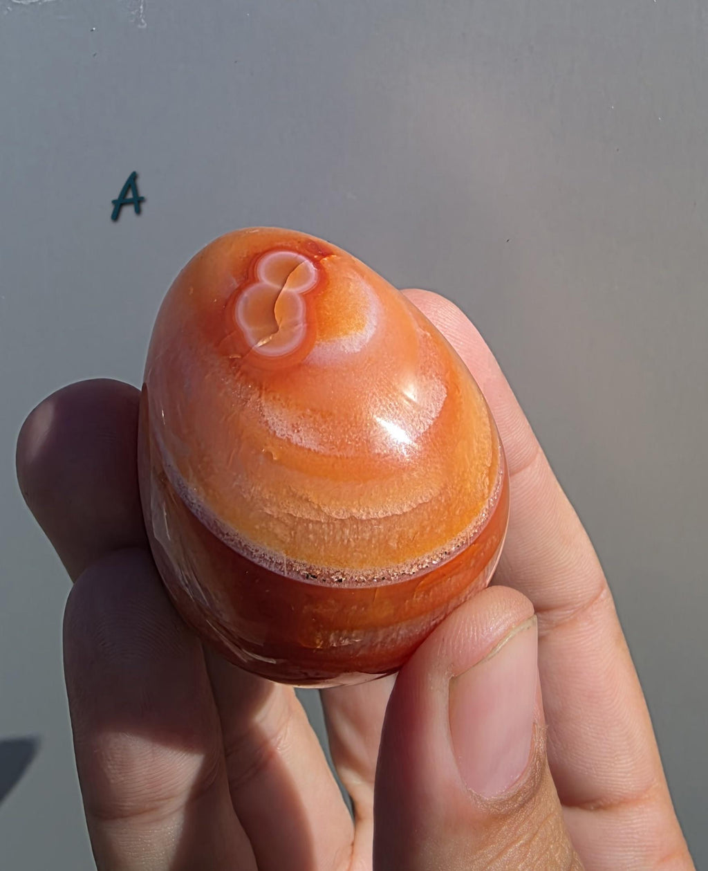 Polished Carnelian Crystal Egg