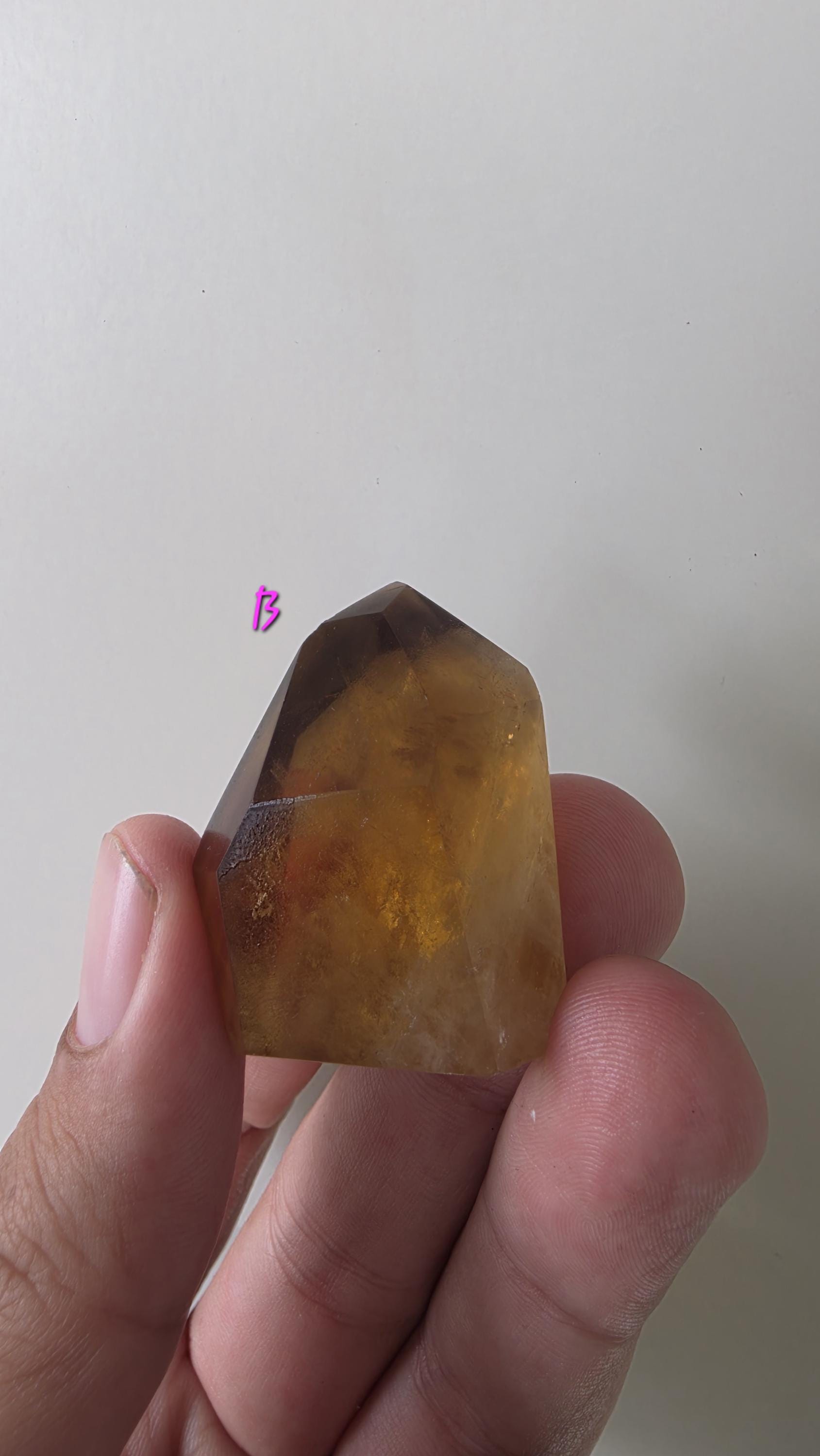 Polished natural citrine small points