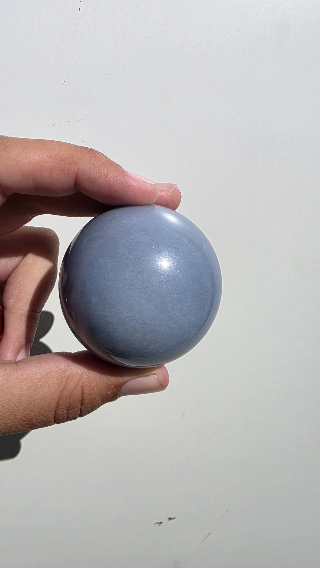 Puruvian Angelite Sphere ~ Blue Anhydrite