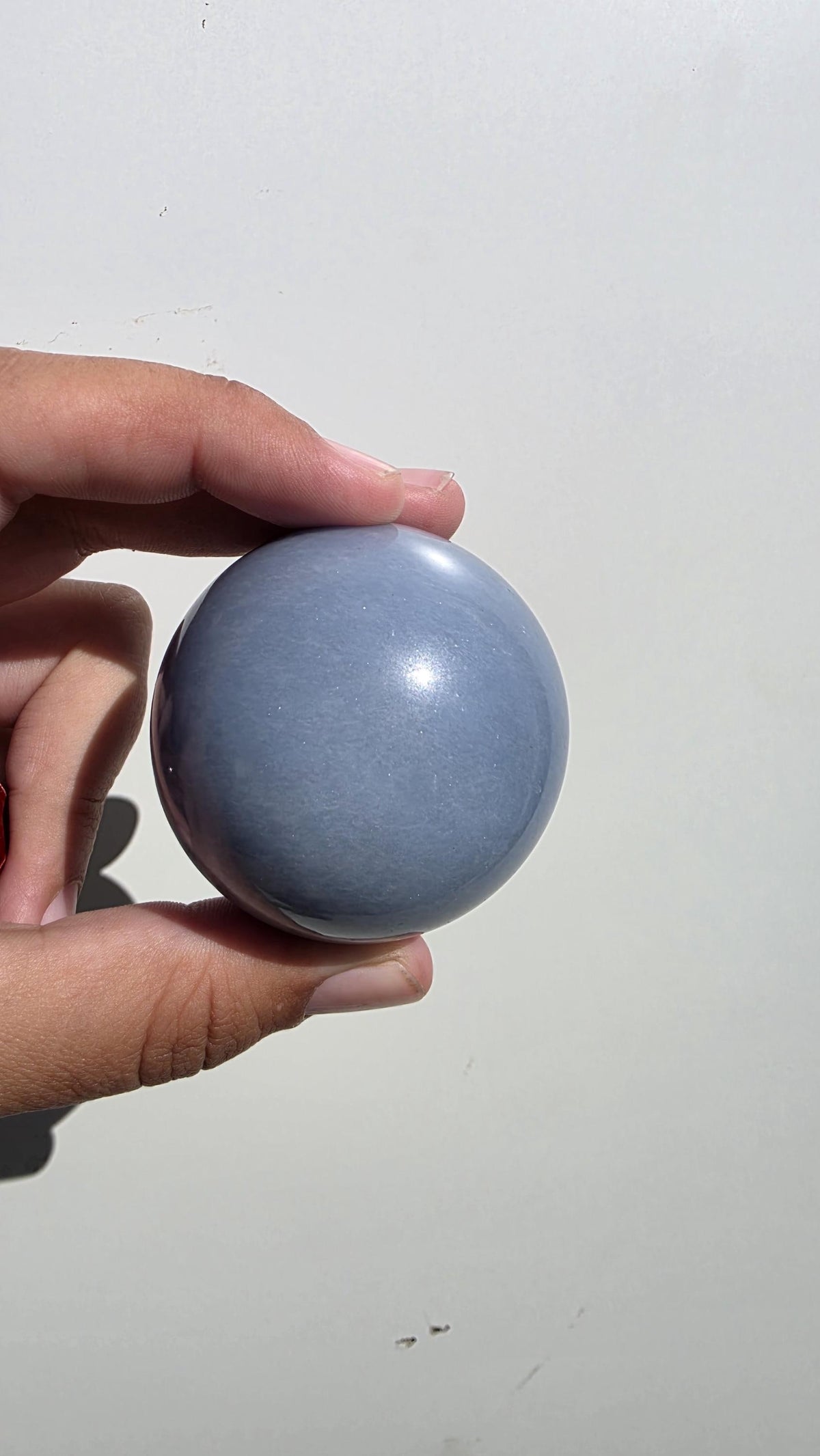 Puruvian Angelite Sphere ~ Blue Anhydrite