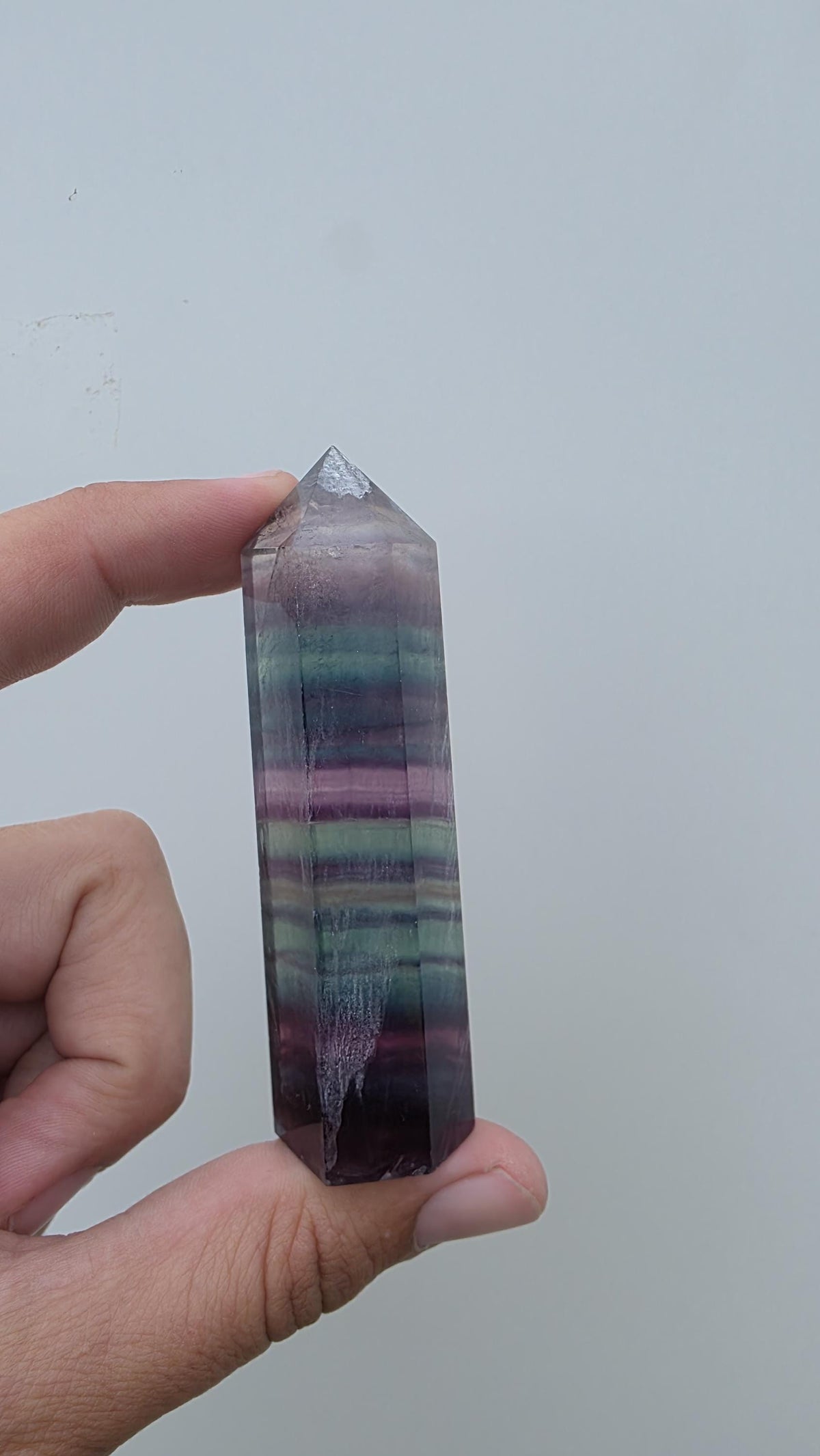 Rainbow Fluorite crystal point