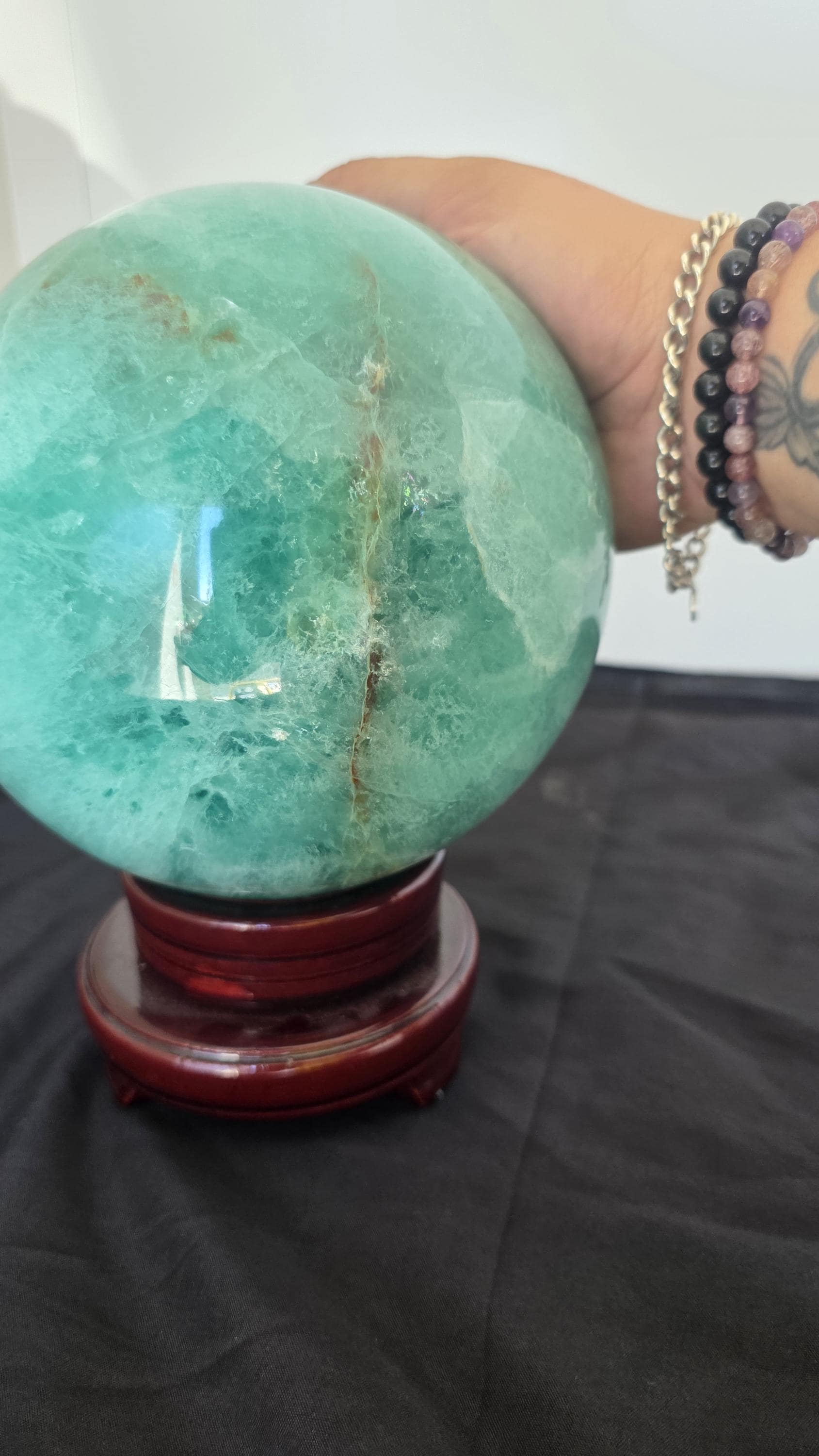 XXXL Green Fluorite Statement Sphere 7.6KGS!