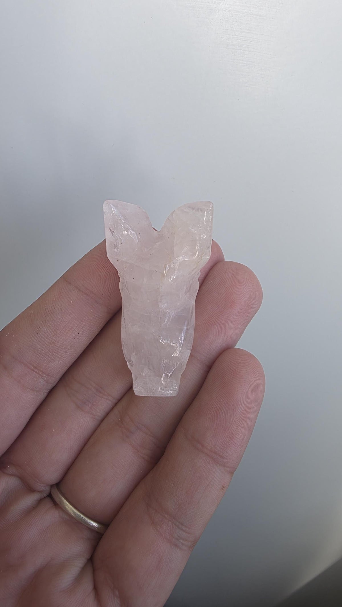 Small Crystal Bat Carvings ~ Rose Quartz ~ Green Aventurine ~ Tree Agate