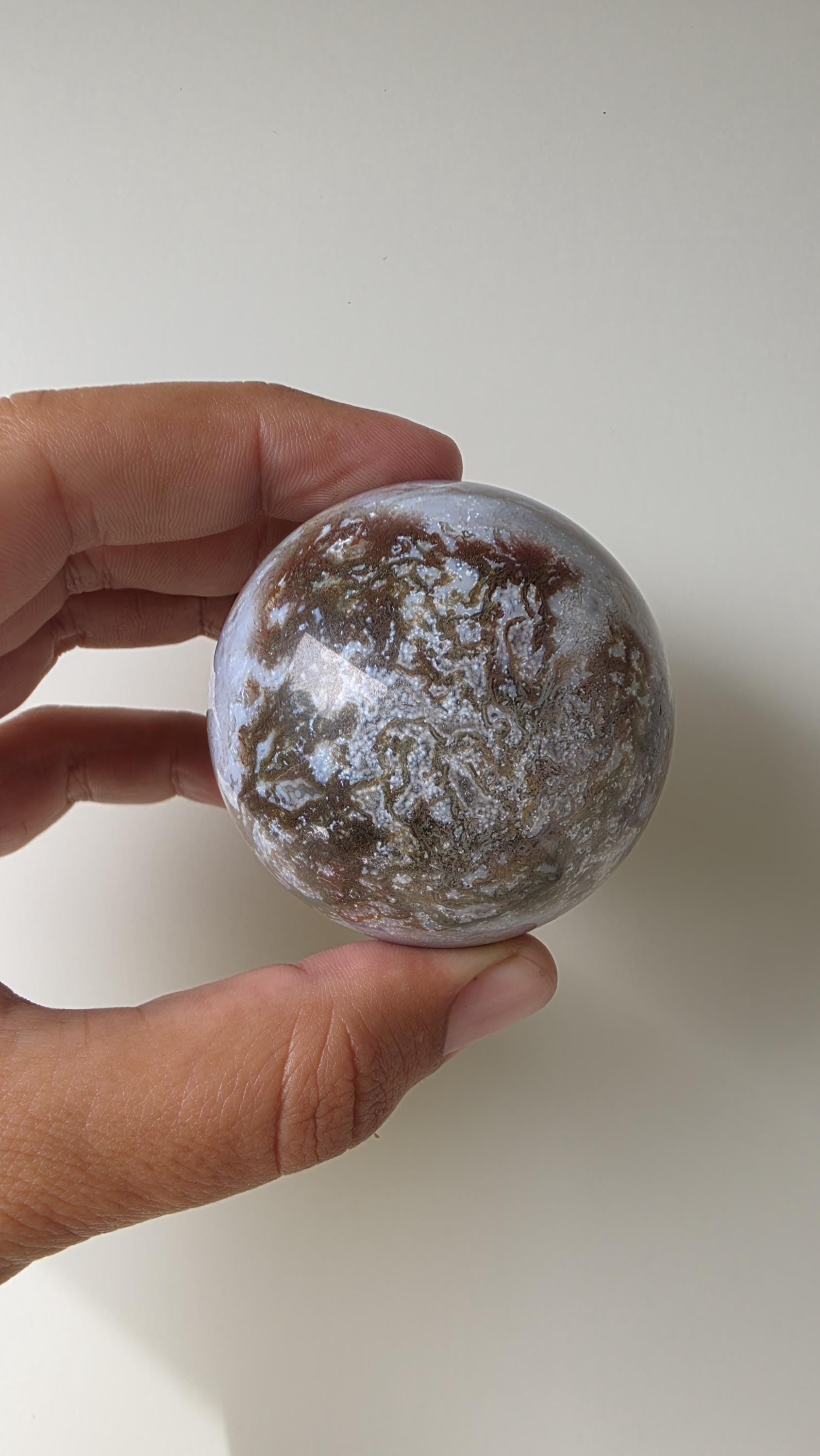 Ocean Jasper "seafoam" pattern sphere