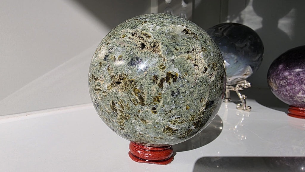 Large Prehnite Sphere