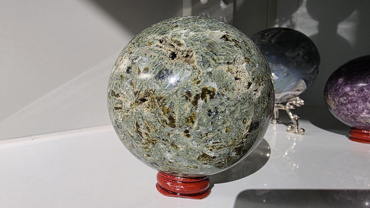 Large Prehnite Sphere