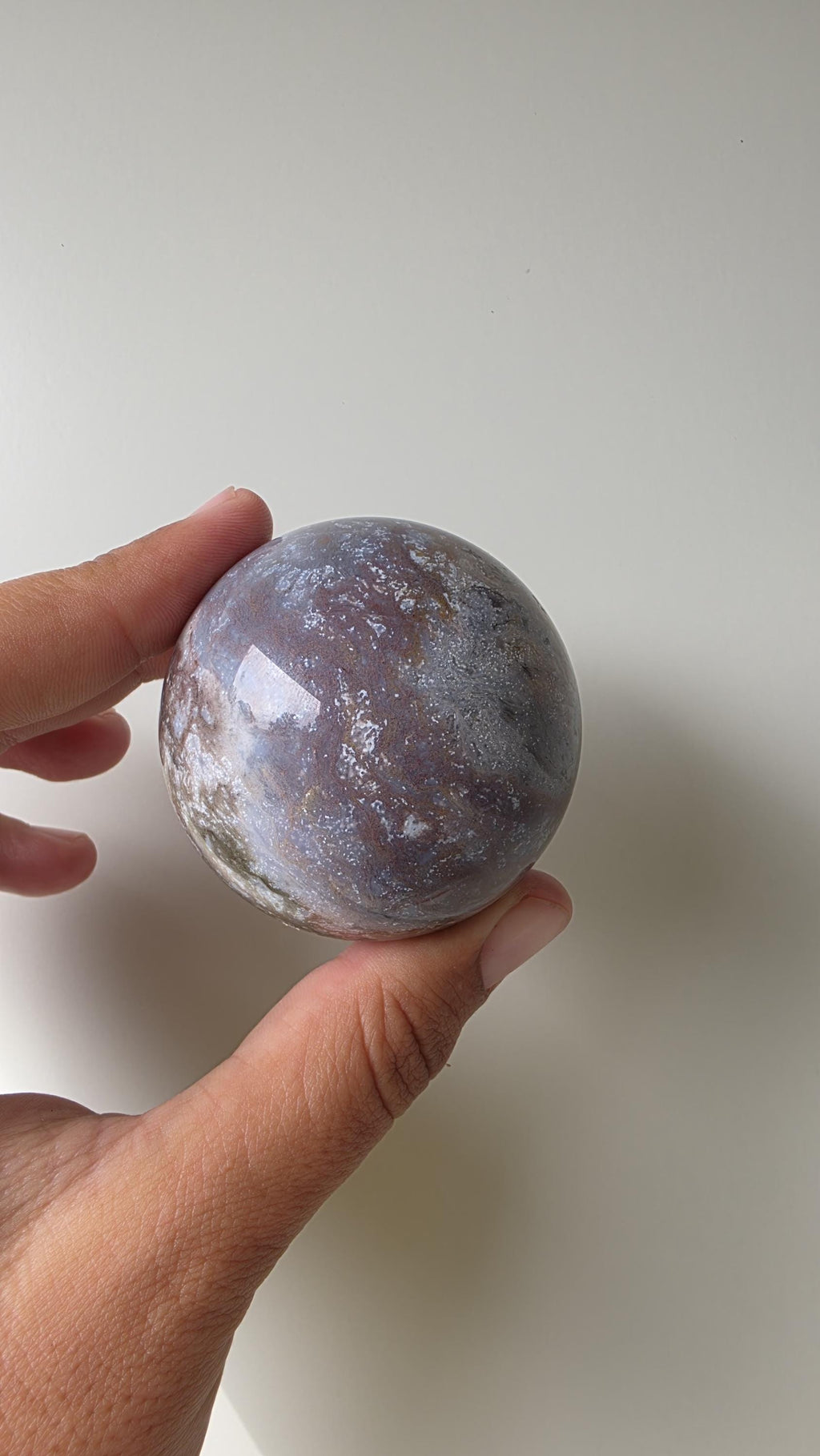 Ocean Jasper "seafoam" pattern sphere