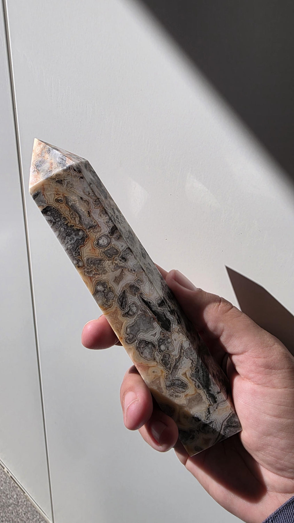 Mexican Crazy Lace Agate Tower