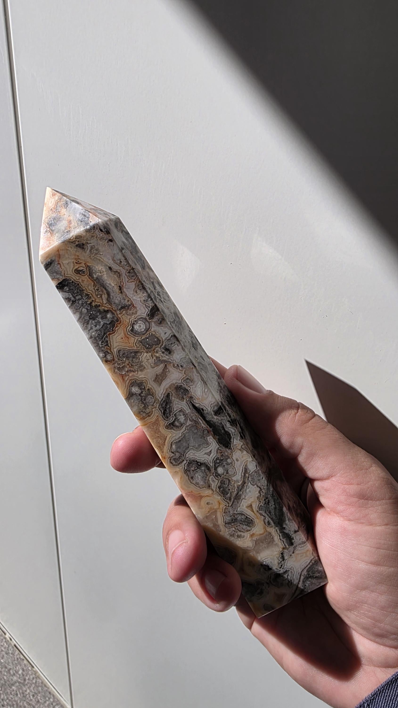Mexican Crazy Lace Agate Tower
