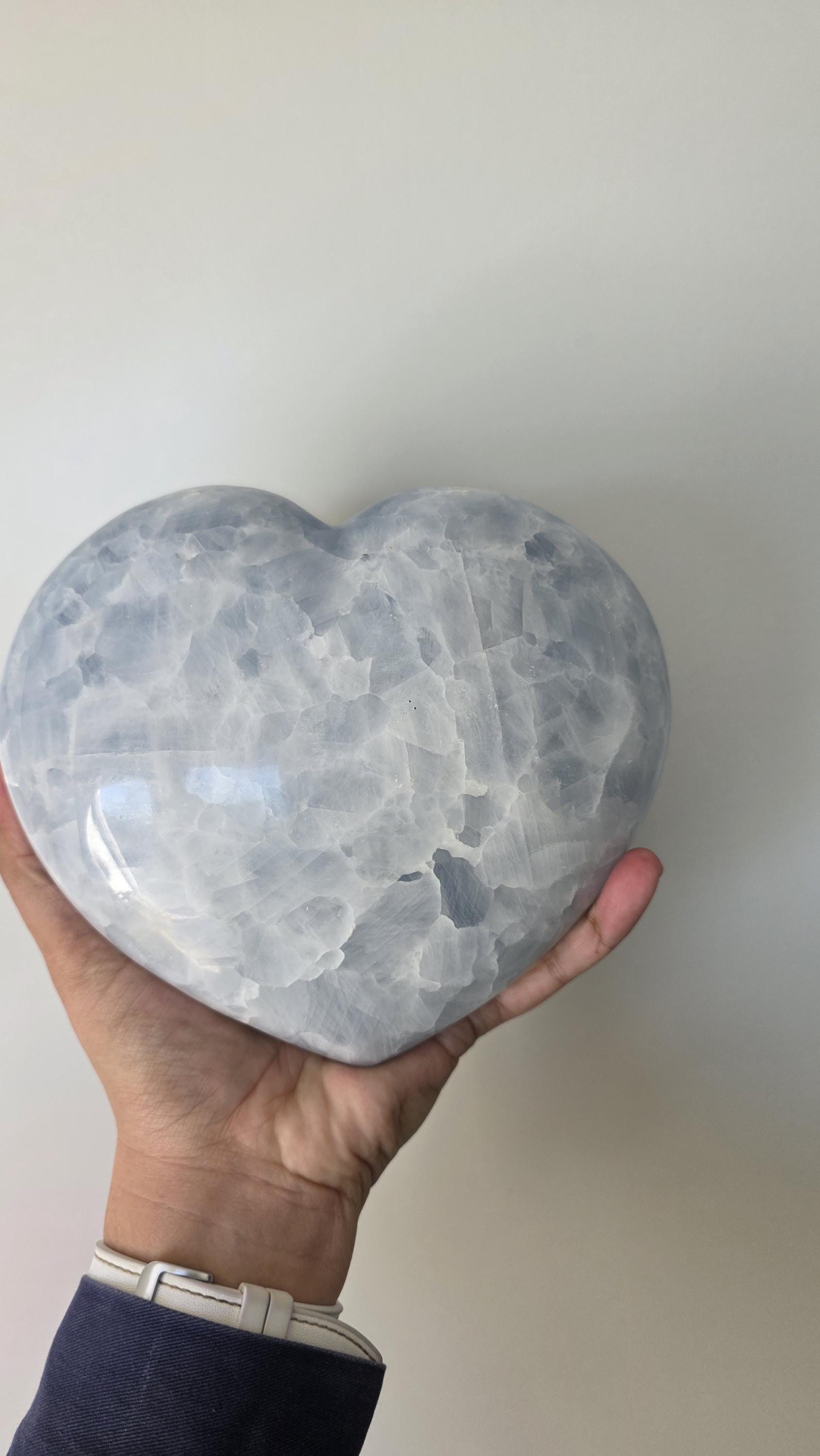 XL Statement Blue Calcite Heart ~ 2.9kgs