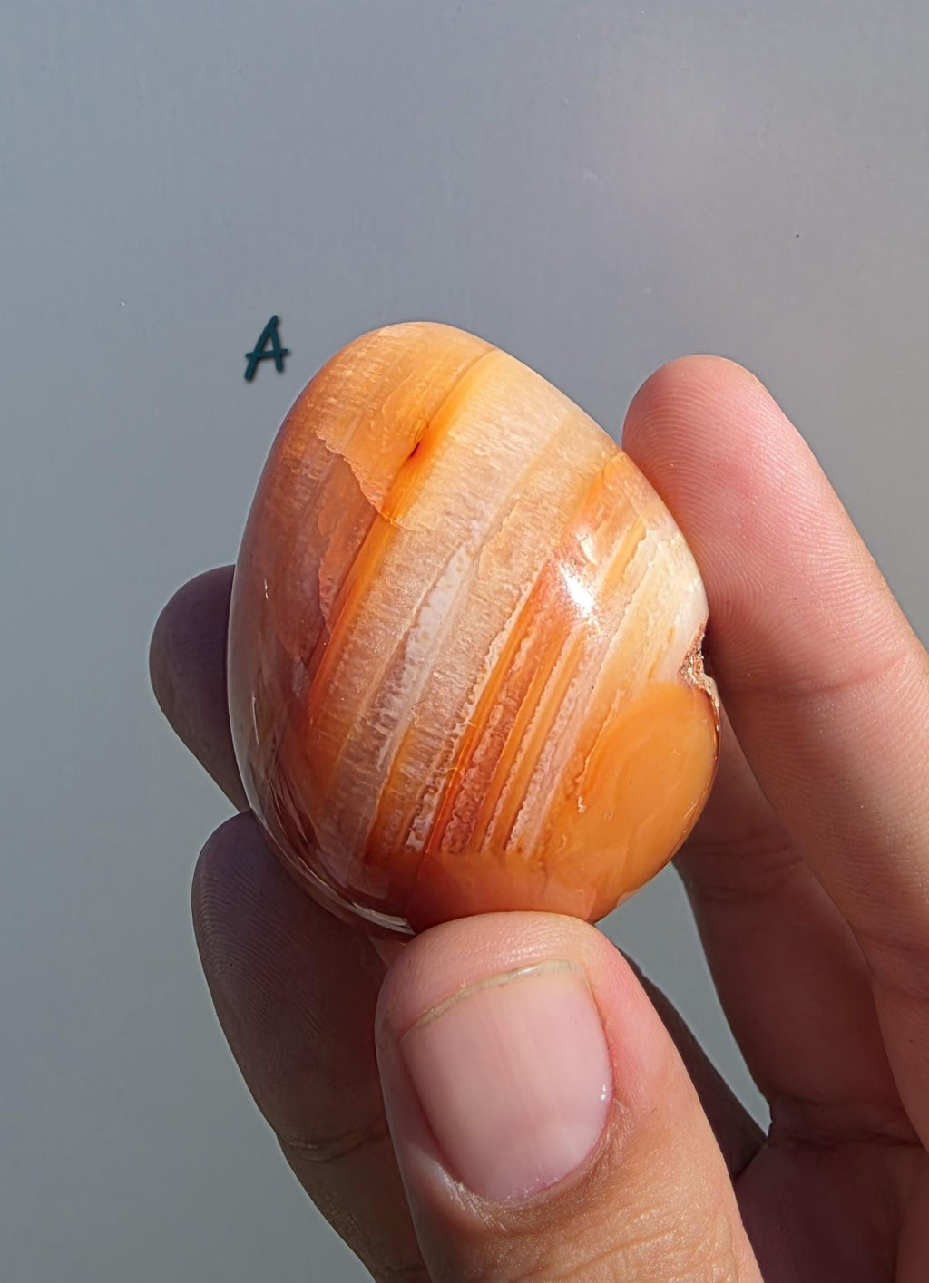 Polished Carnelian Crystal Egg