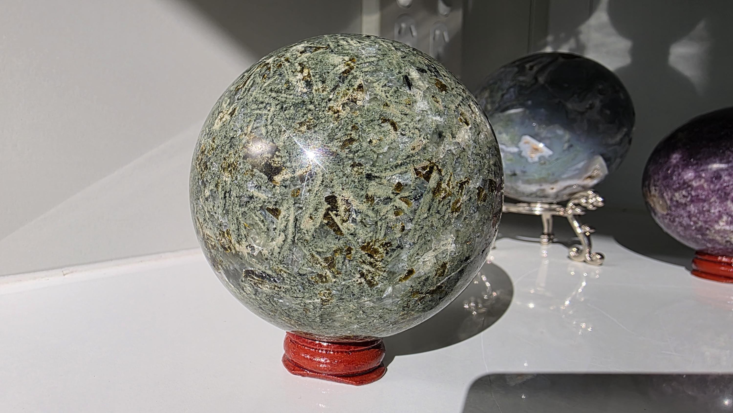 Large Prehnite Sphere